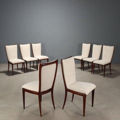 Acht restaurierte Stühle aus den 1950er Jahren