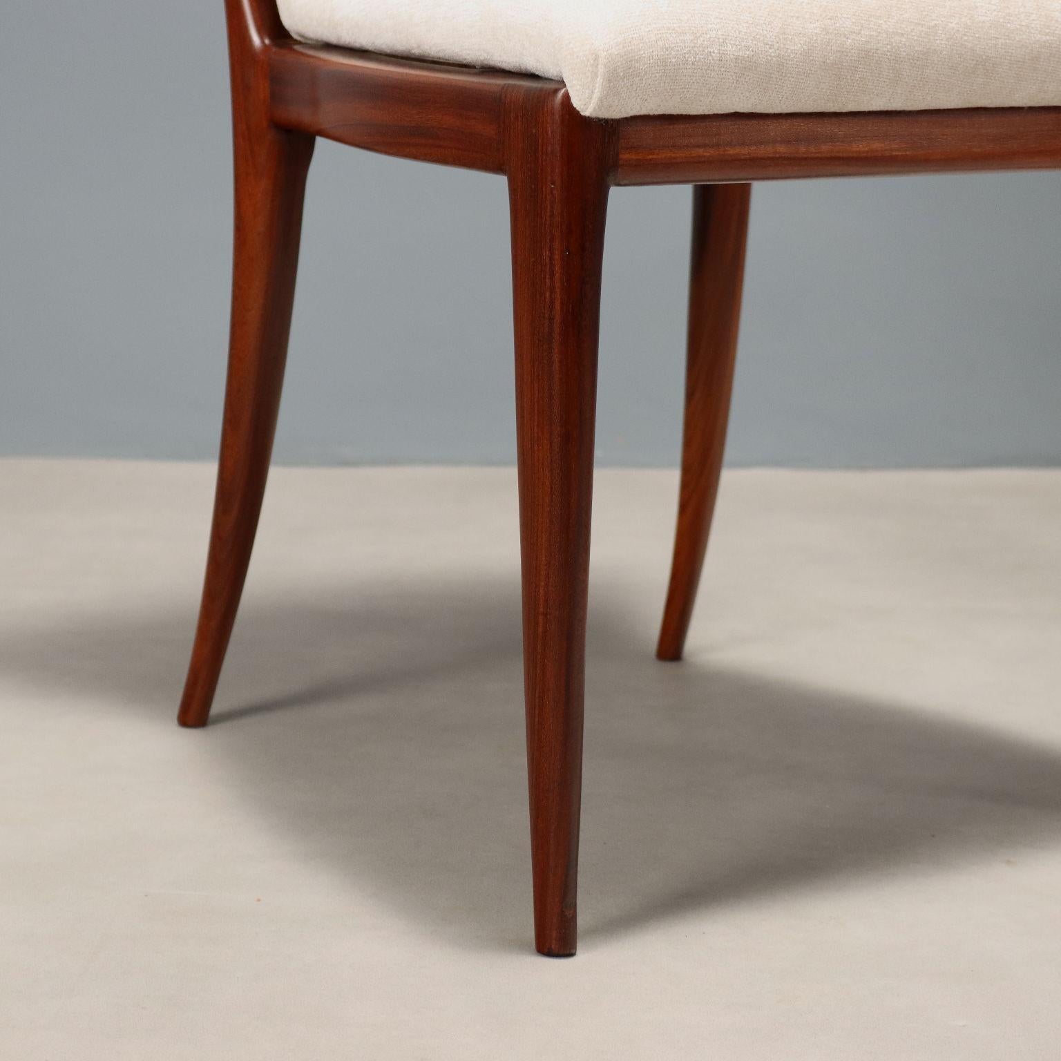Tissu Huit chaises des années 1950 restaurées en vente
