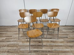 Ocho sillas de comedor de formica de los años 60