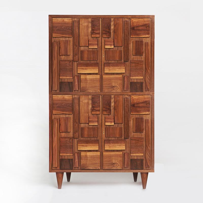 Otto Sideboard - Bespoke - French Polished Walnut with Antique Brass Key For Sale 8