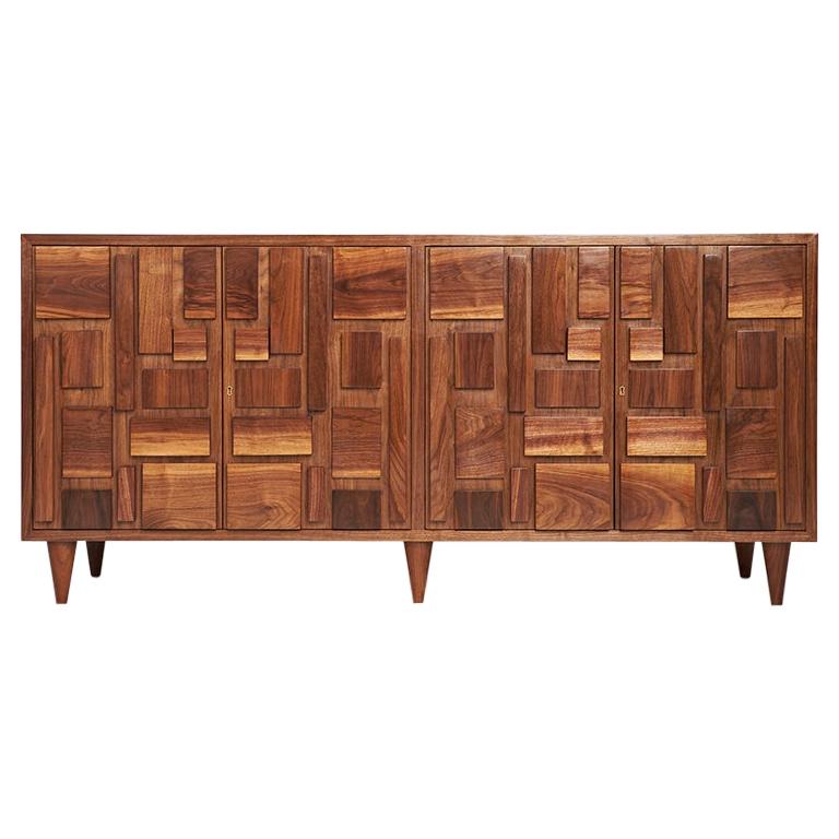 Otto Sideboard - Bespoke - French Polished Walnut with Antique Brass Key For Sale