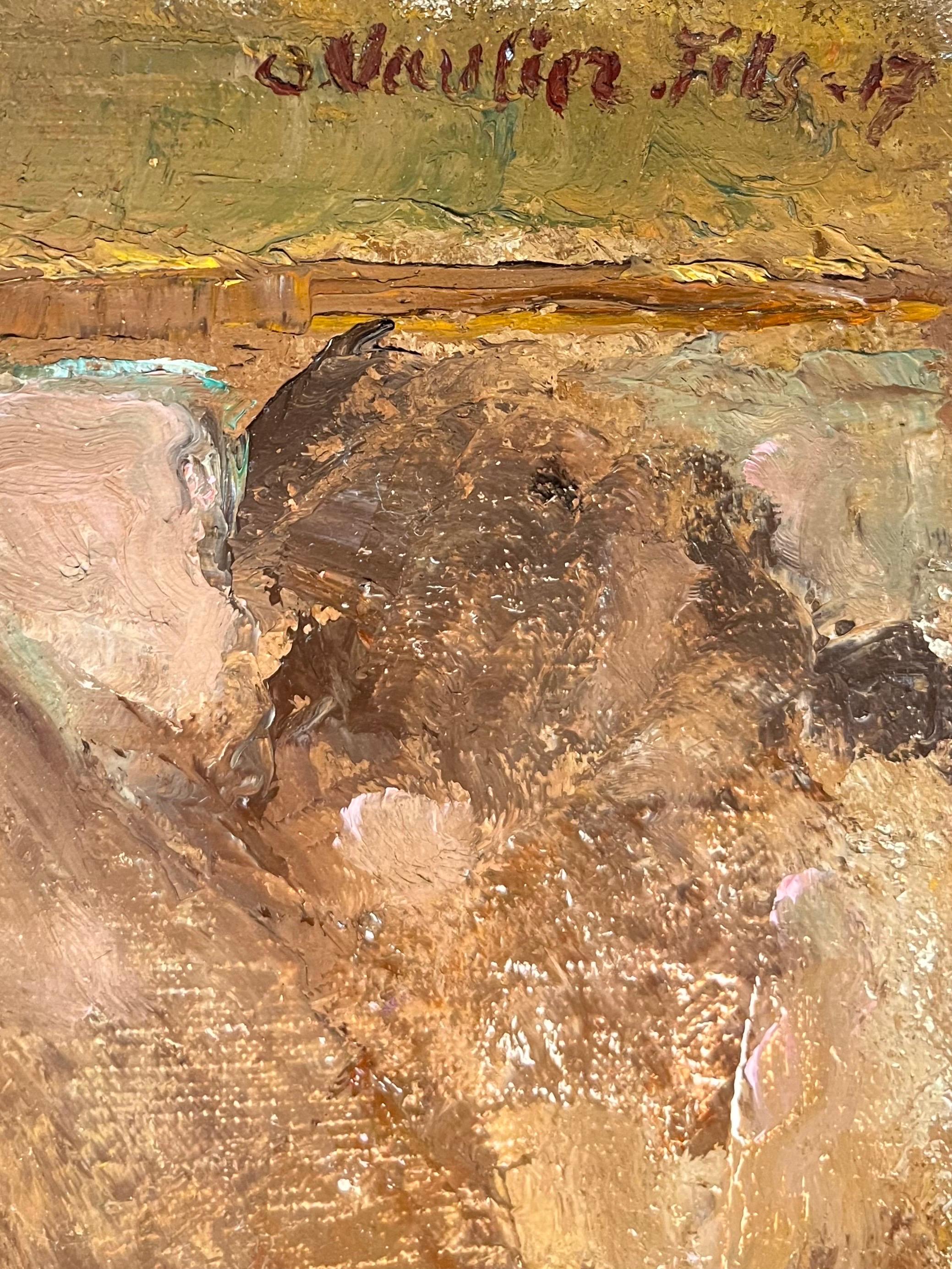 Fiori in vaso di Otto Vautier - Olio su tela - 46x55,5 cm in vendita 1