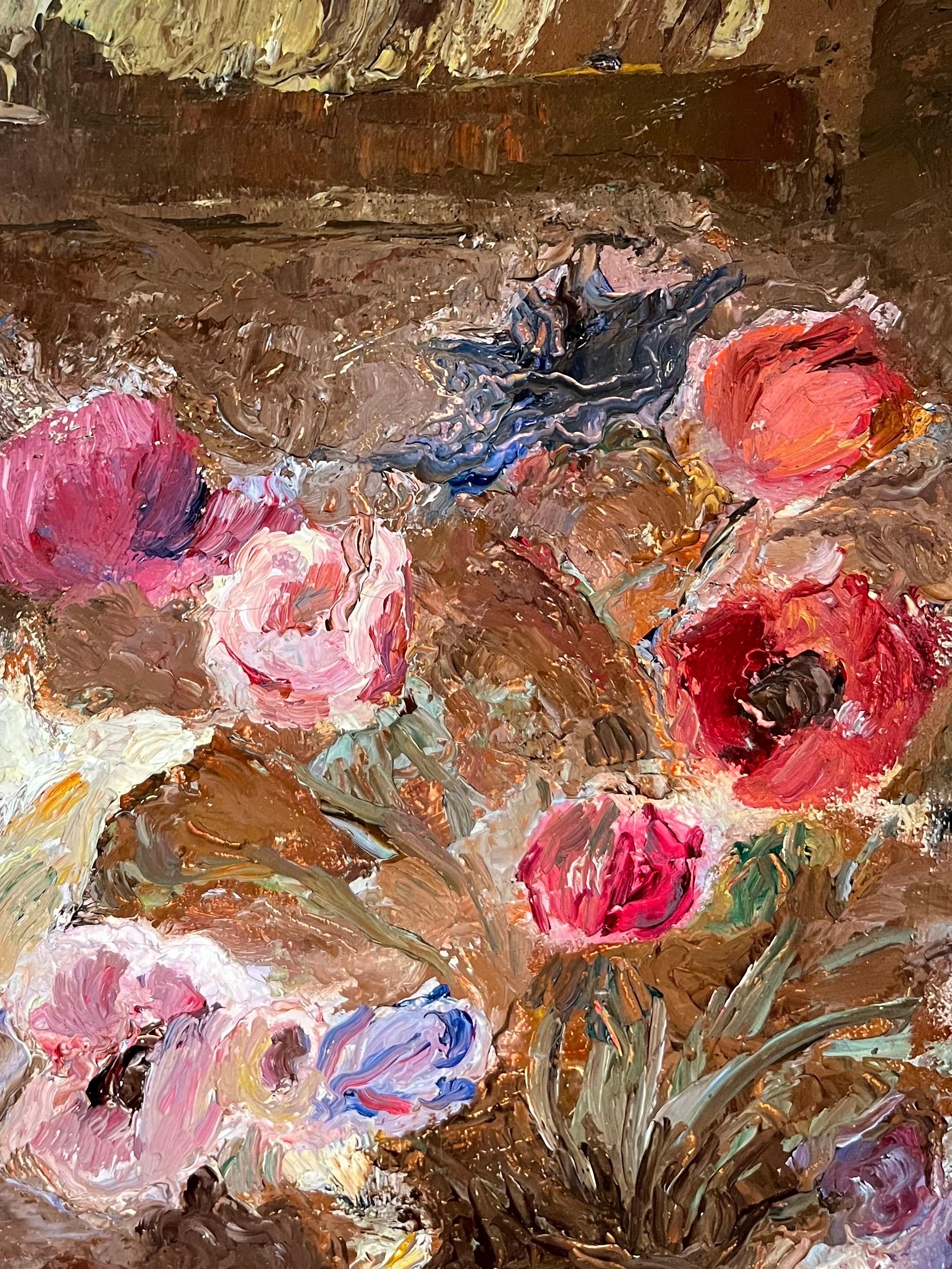 Fiori in vaso di Otto Vautier - Olio su tela - 46x55,5 cm in vendita 4