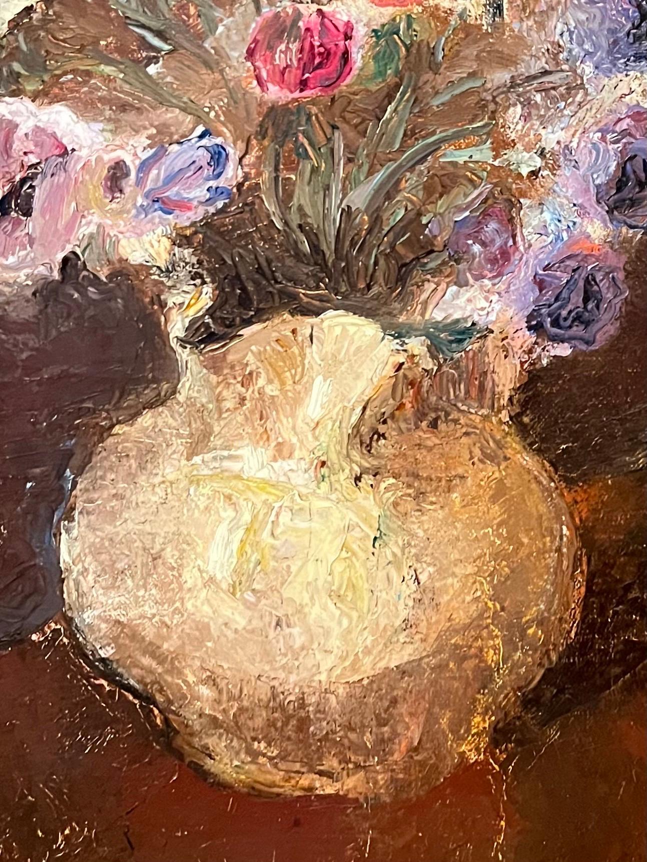 Fiori in vaso di Otto Vautier - Olio su tela - 46x55,5 cm in vendita 6