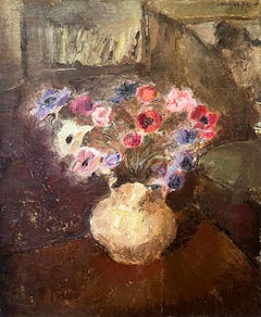 Fleurs dans un vase par Otto Vautier - Huile sur toile - 46x55,5 cm