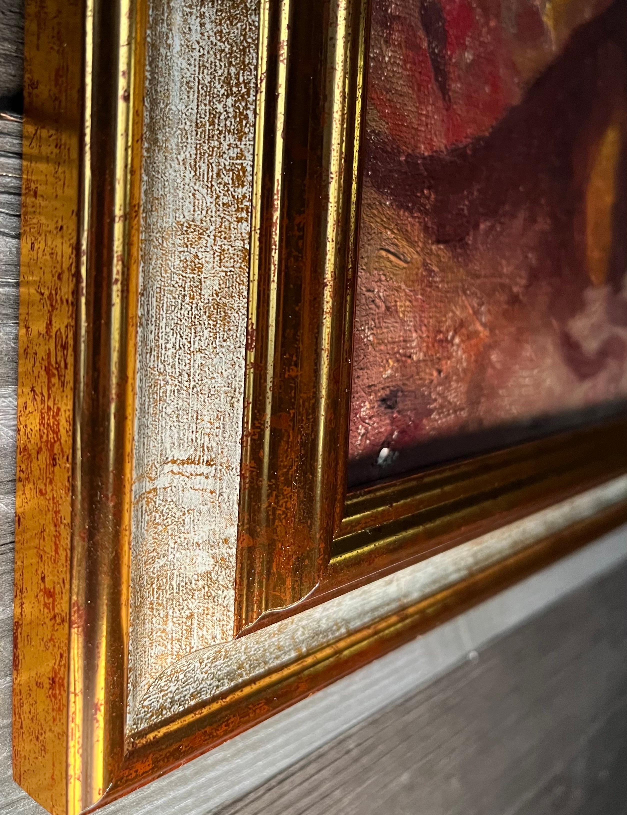 The Reflection of The Model by Otto Vautier - Oil on Canvas 81x65 cm For Sale 9