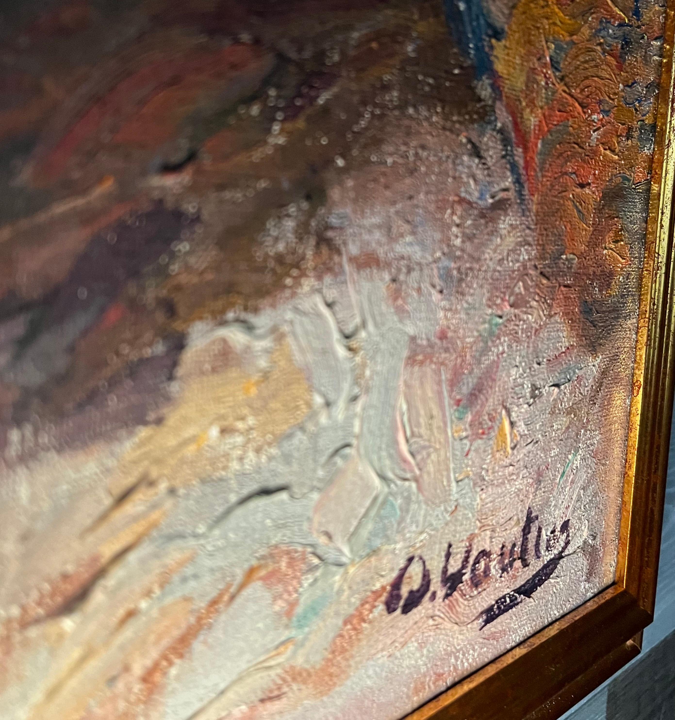 The Reflection of The Model by Otto Vautier - Oil on Canvas 81x65 cm For Sale 8