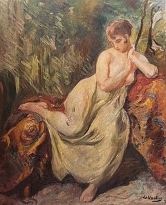 La réflexion du modèle d'Otto Vautier - Huile sur toile 81x65 cm