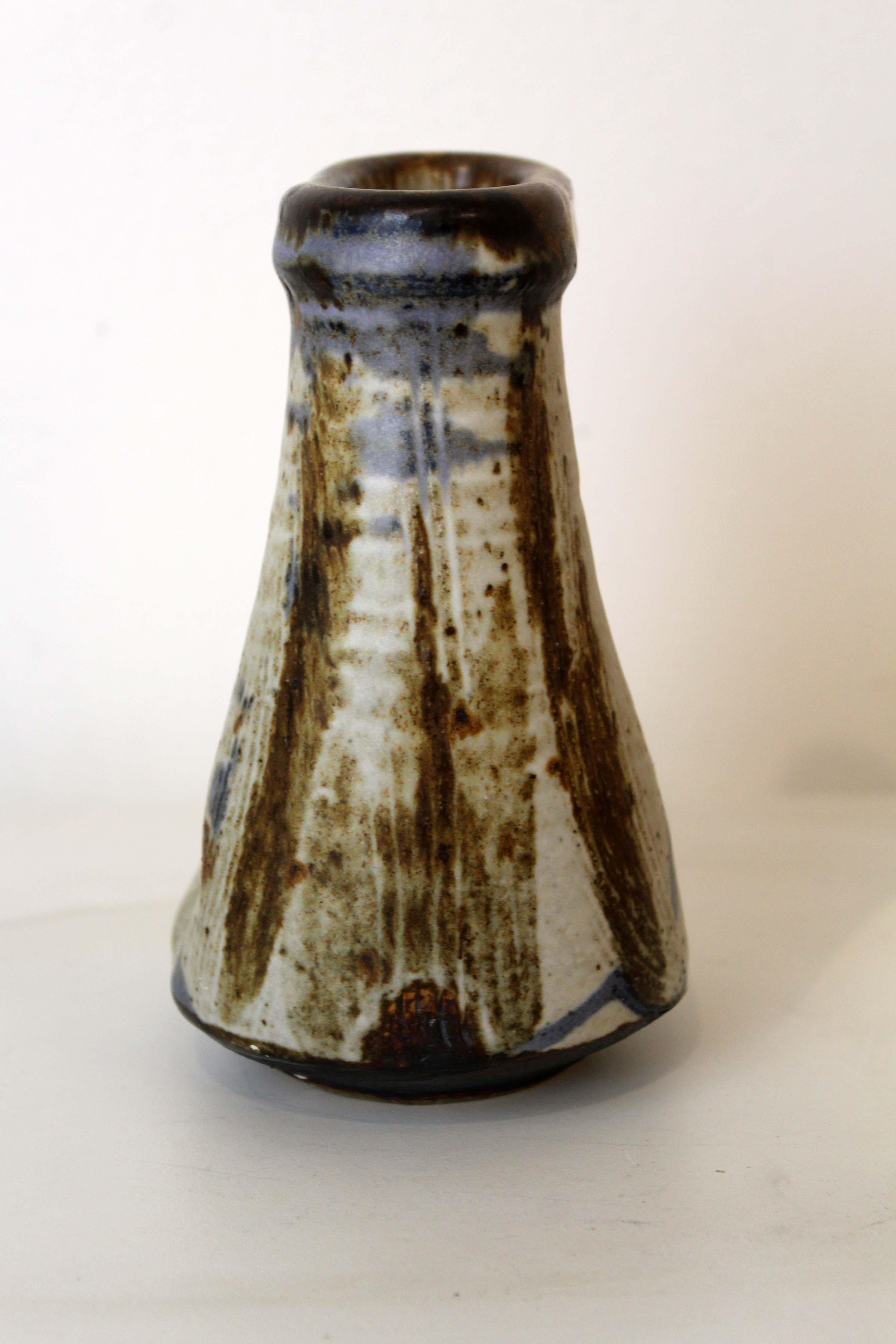 20th Century Otto & Vivka Heino Small Pinched Form Vessel Vase
