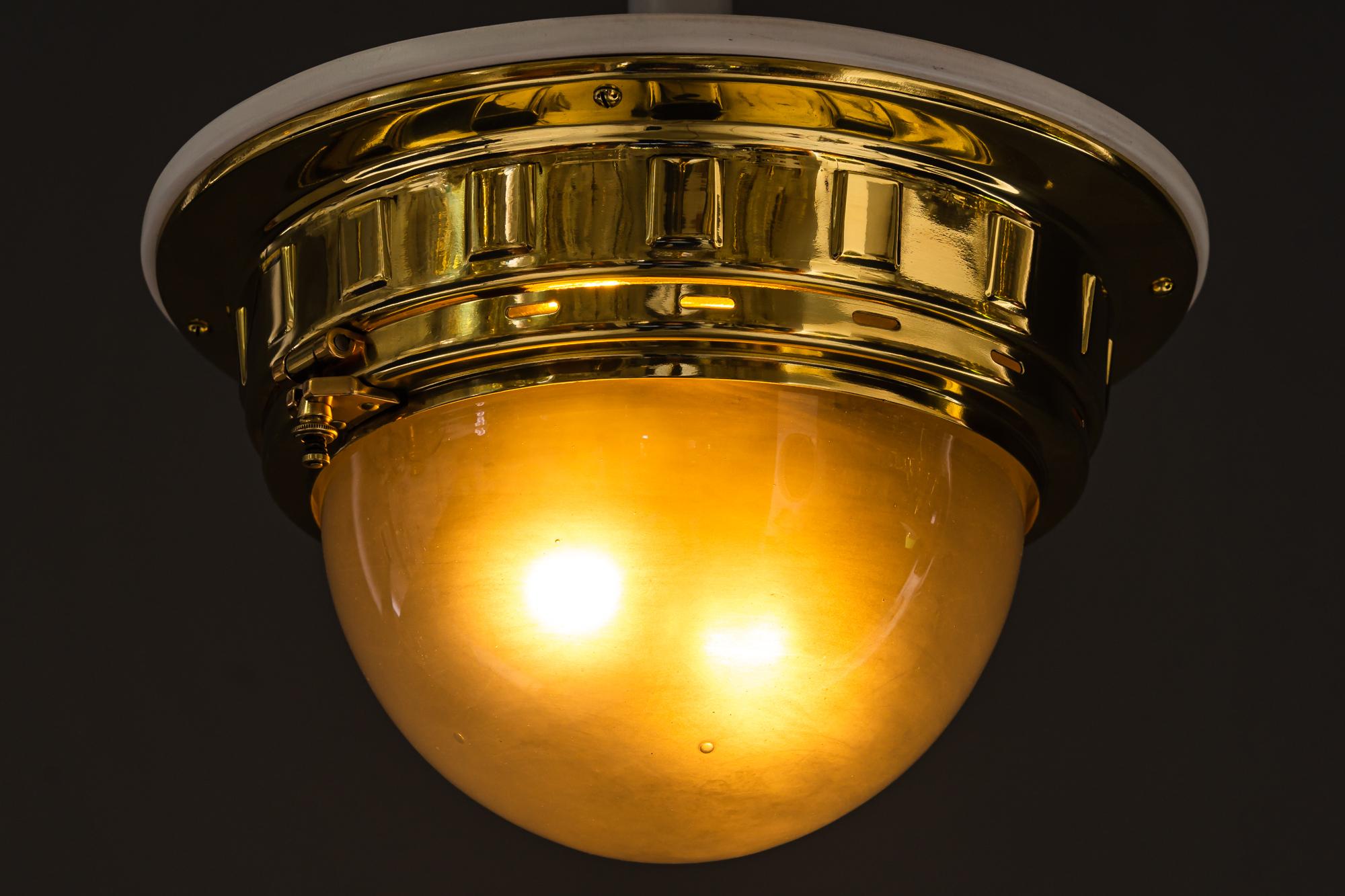 Otto Wagner Ceiling Lights for the Vienna Metropolitan Railways, Around 1900 For Sale 2