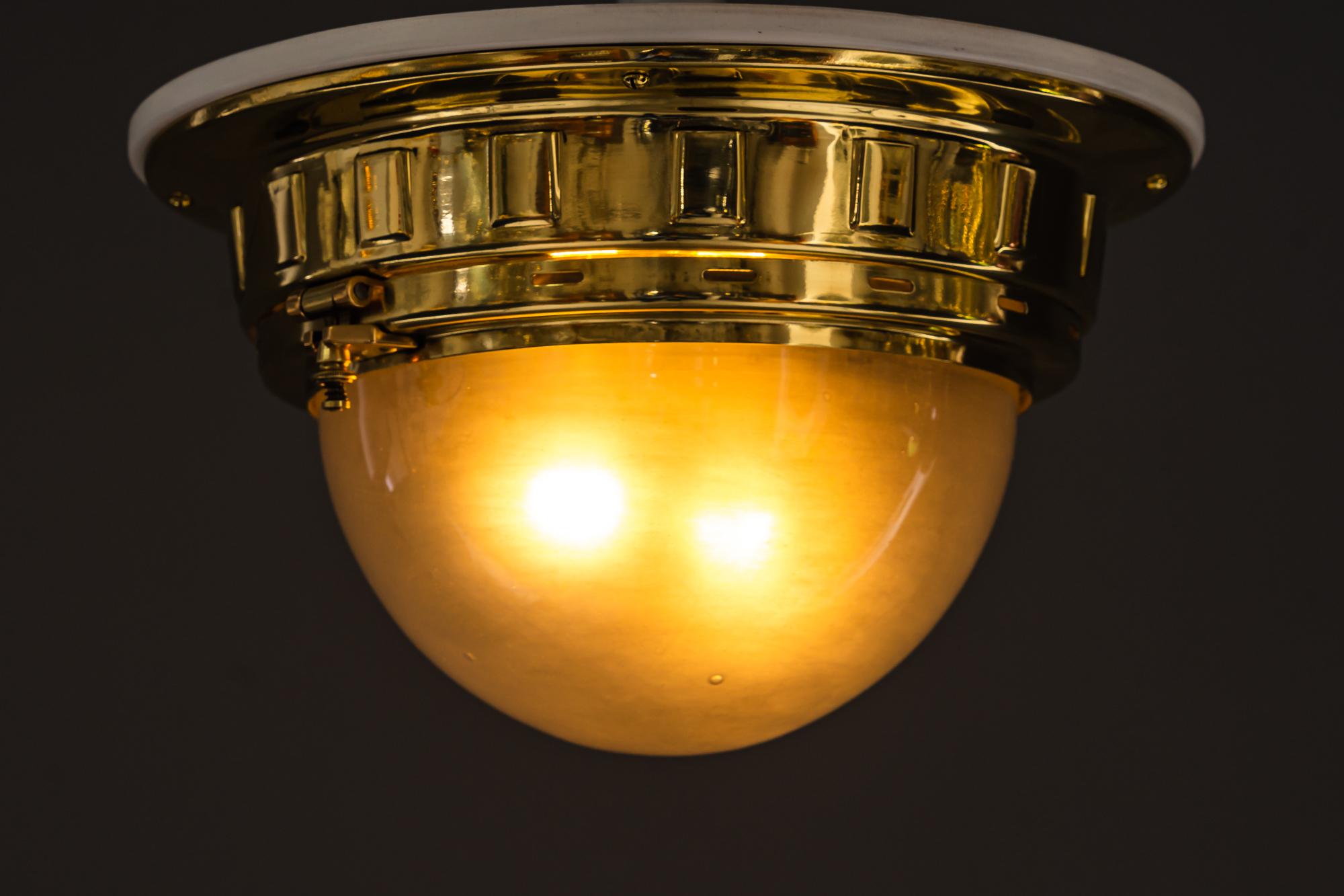 Otto Wagner Ceiling Lights for the Vienna Metropolitan Railways, Around 1900 For Sale 1