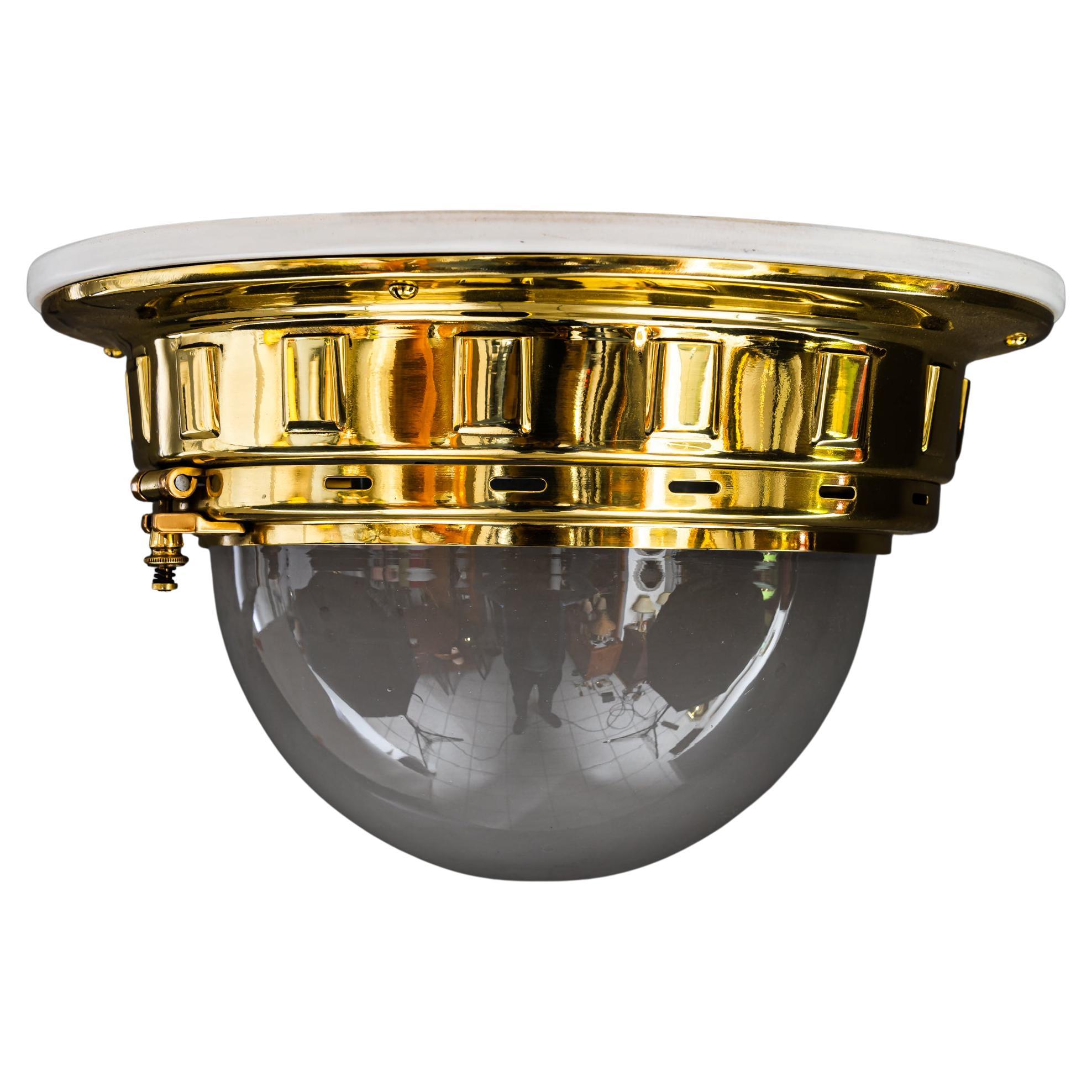 Otto Wagner Ceiling Lights for the Vienna Metropolitan Railways, Around 1900 For Sale