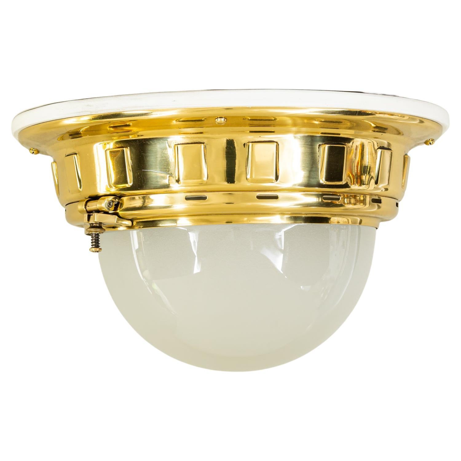 Otto Wagner Ceiling Lights for the Vienna Metropolitan Railways, Around 1900 For Sale