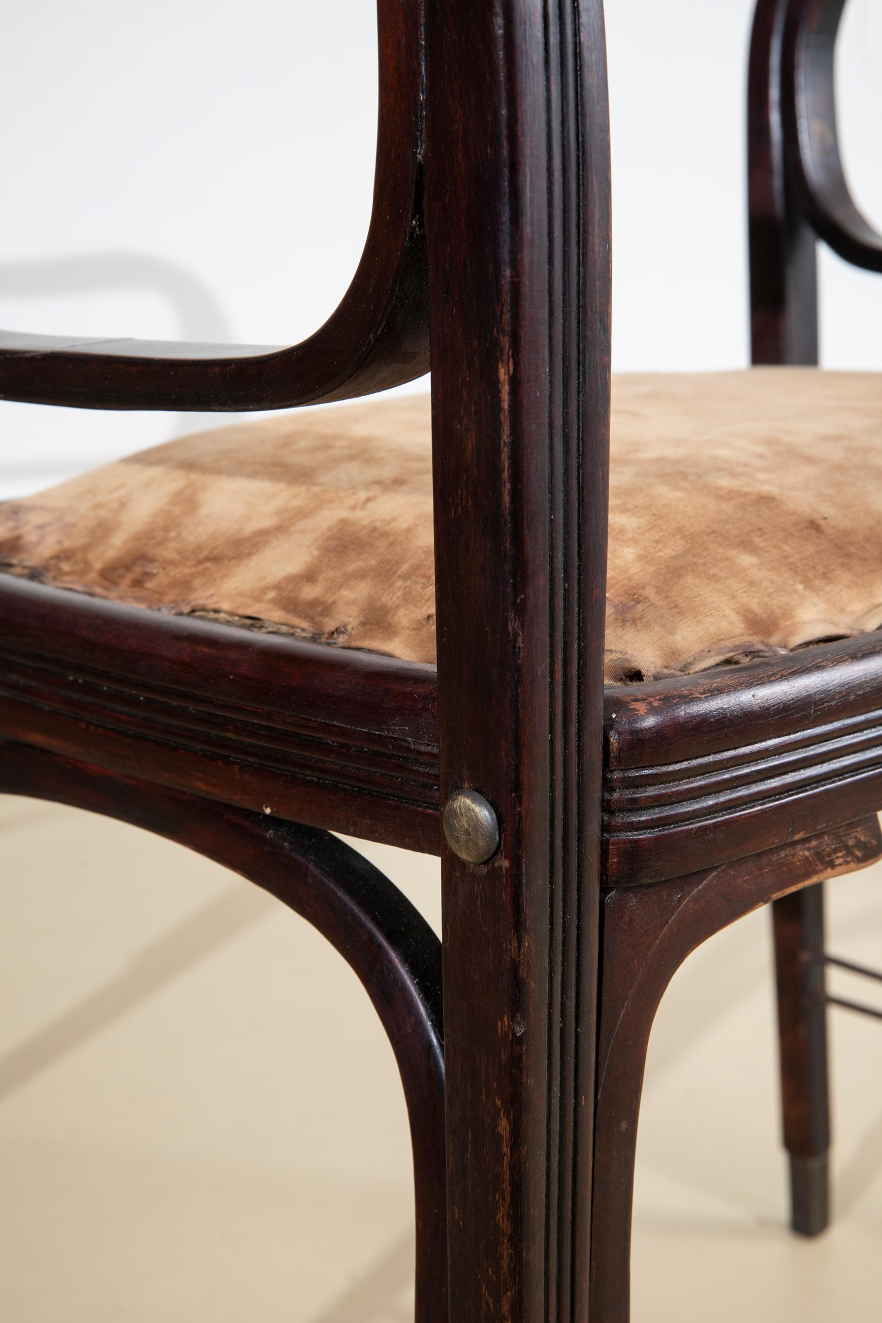 Autrichien Otto Wagner, paire de tabourets, c. 1901