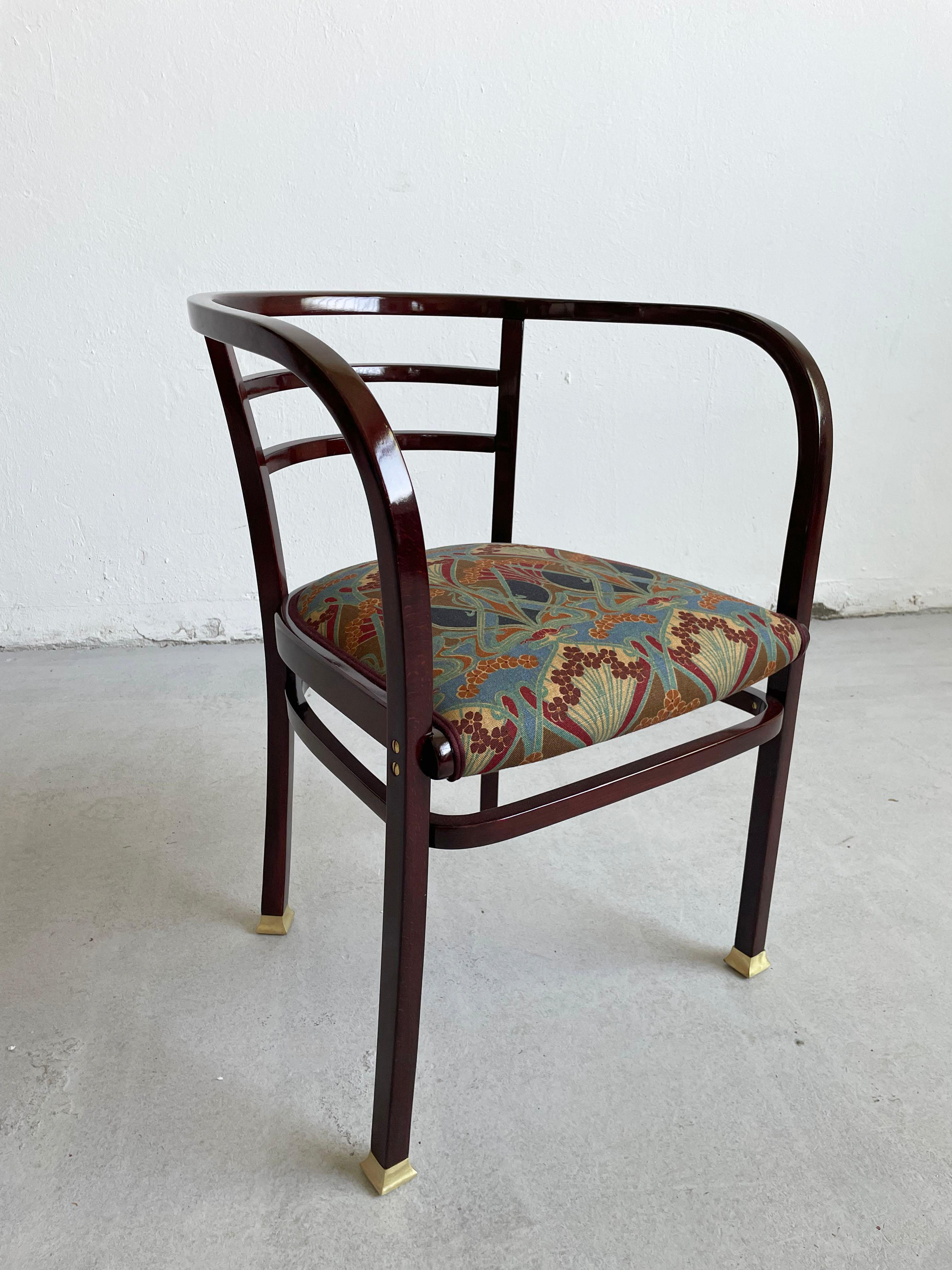 20ième siècle Otto Wagner, fauteuil entièrement restauré, 1902. Bois de hêtre. Pour Thonet, Vienne. en vente