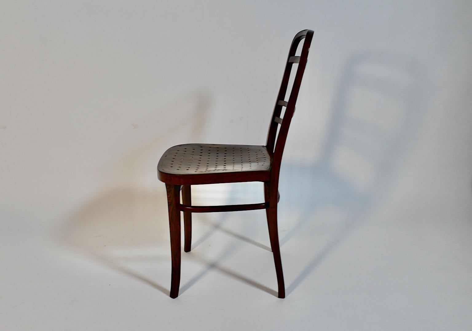 Otto Wagner Jugendstil One Chair Beech Österreichische Postsparkasse Vienna 1902 For Sale 5