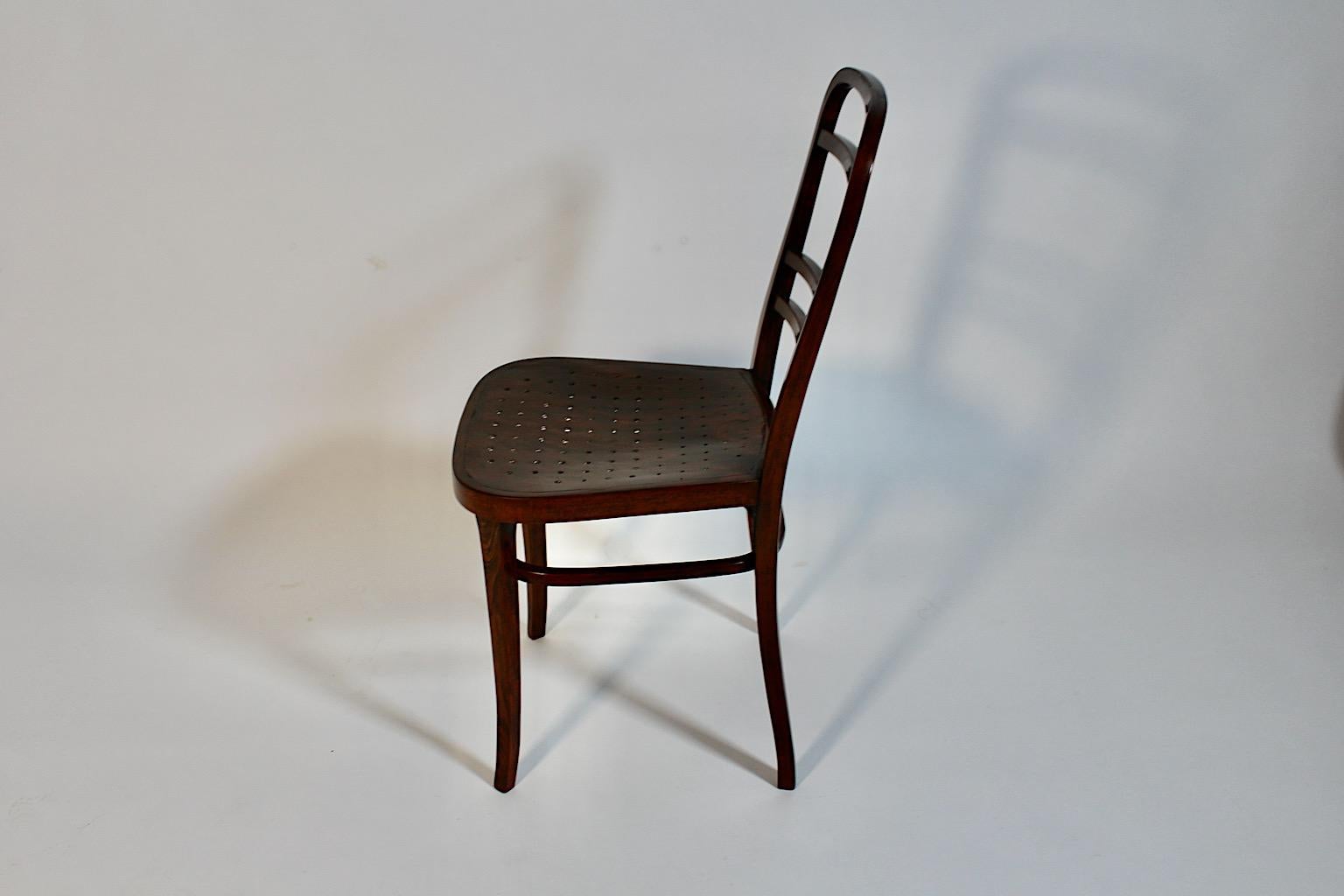 Otto Wagner Jugendstil One Chair Beech Österreichische Postsparkasse Vienna 1902 For Sale 6