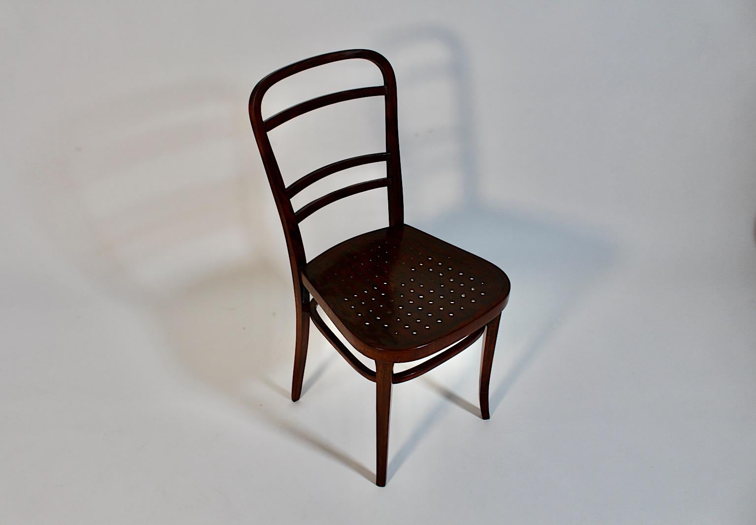 Otto Wagner Jugendstil One Chair Beech Österreichische Postsparkasse Vienna 1902 For Sale 11