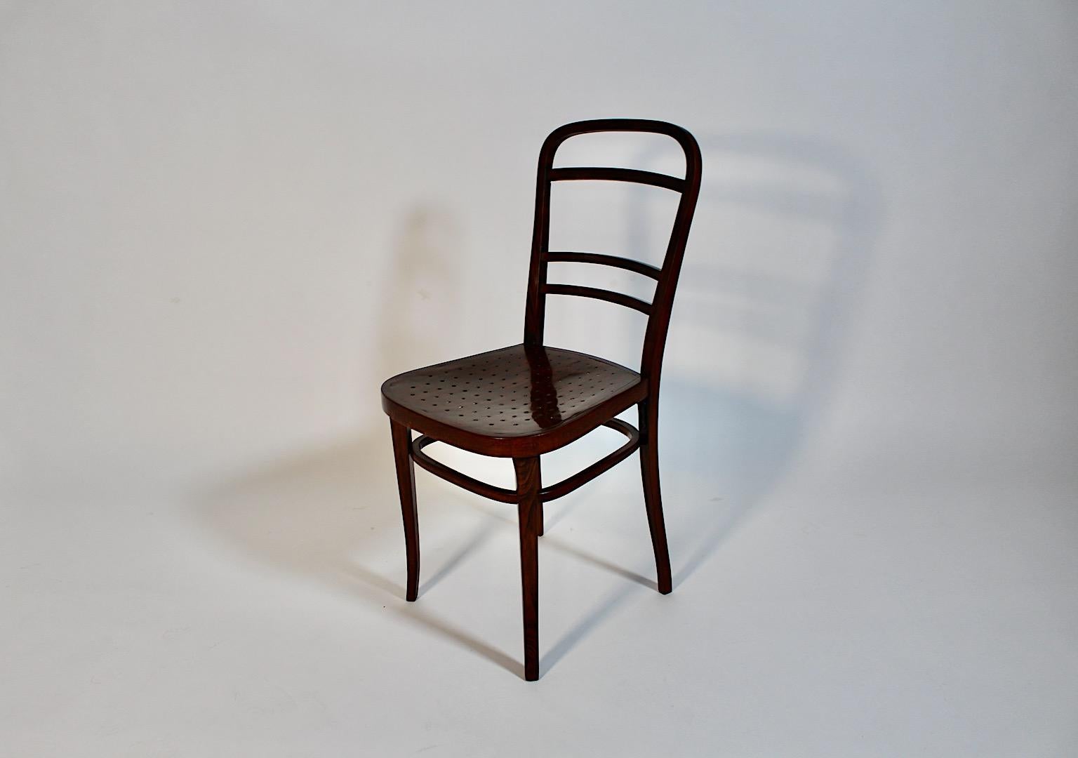 Otto Wagner Jugendstil One Chair Beech Österreichische Postsparkasse Vienna 1902 For Sale 12