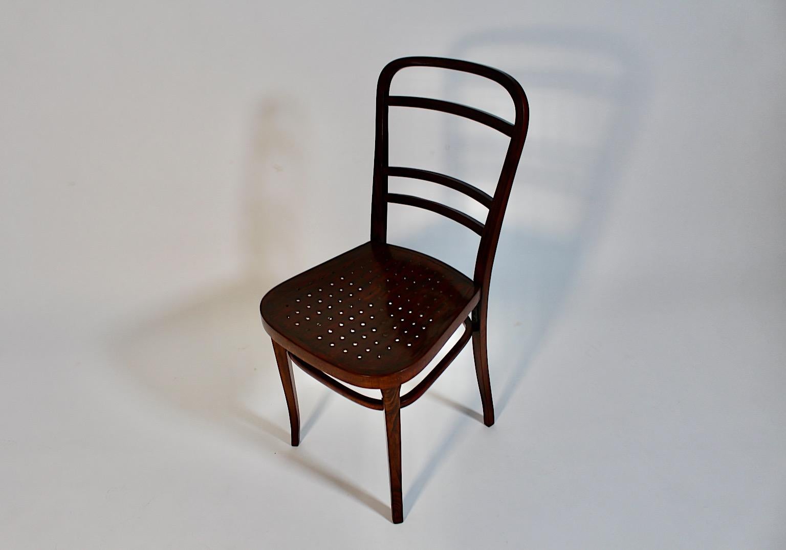 Otto Wagner Jugendstil One Chair Beech Österreichische Postsparkasse Vienna 1902 For Sale 13