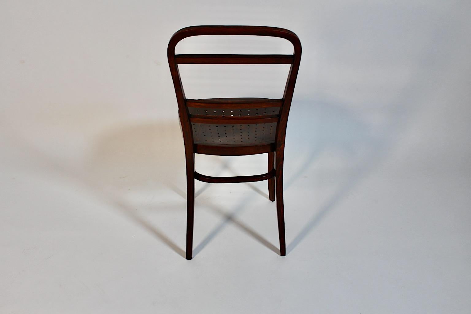 Otto Wagner Jugendstil One Chair Beech Österreichische Postsparkasse Vienna 1902 For Sale 14