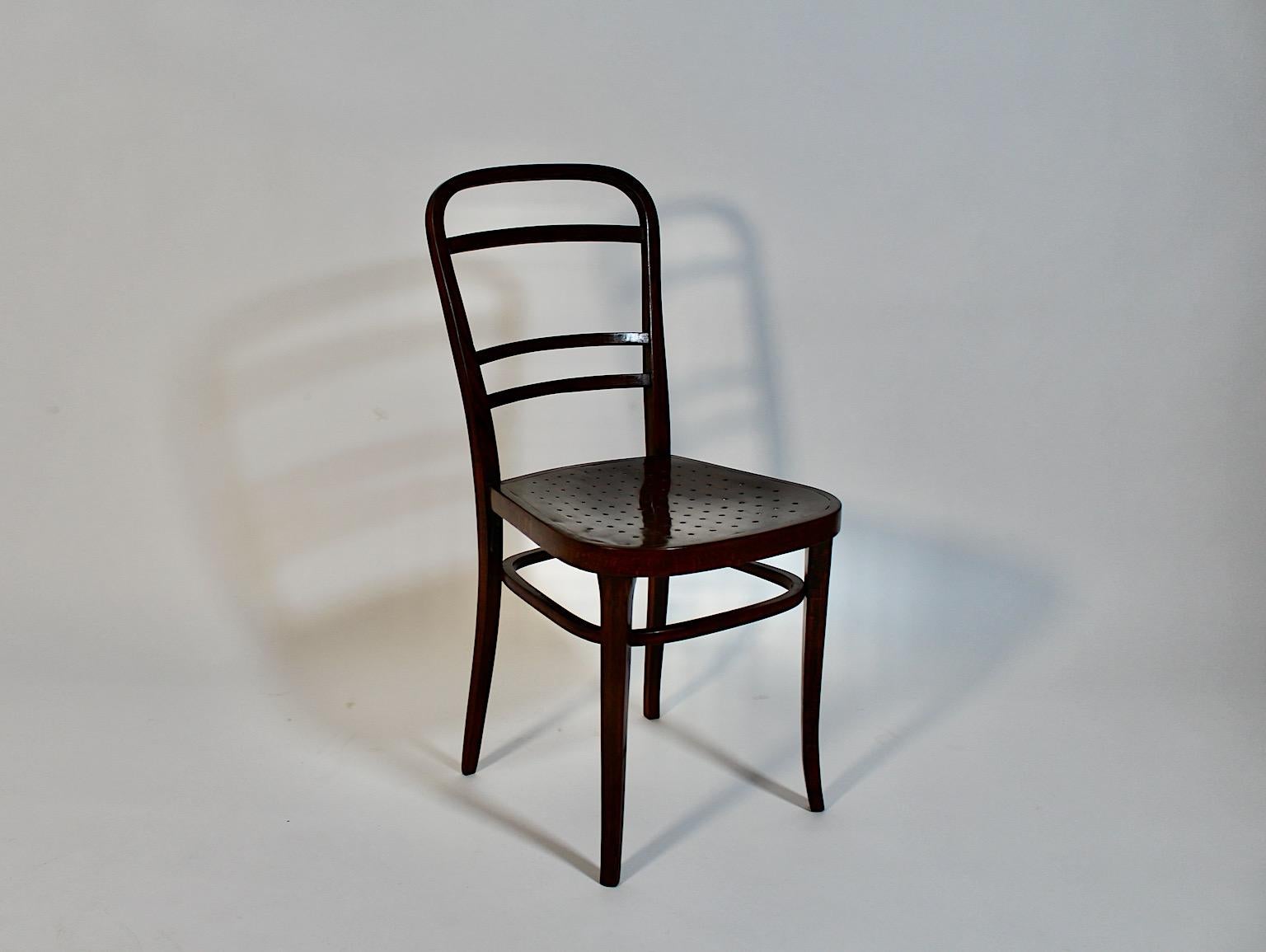 Austrian Otto Wagner Jugendstil One Chair Beech Österreichische Postsparkasse Vienna 1902 For Sale