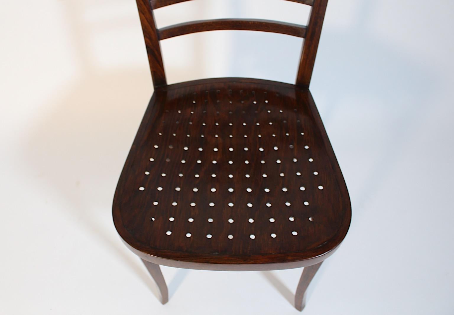 Otto Wagner Jugendstil One Chair Beech Österreichische Postsparkasse Vienna 1902 For Sale 4
