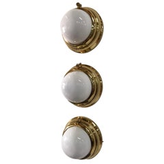 Otto Wagner Jugendstil "Viennese Tramway" Wall or Ceiling Lights, 3 Available