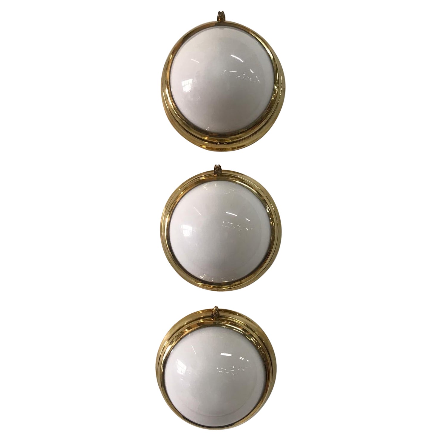 Otto Wagner Jugendstil "Viennese Tramway" Wall or Ceiling Lights, 3 Available
