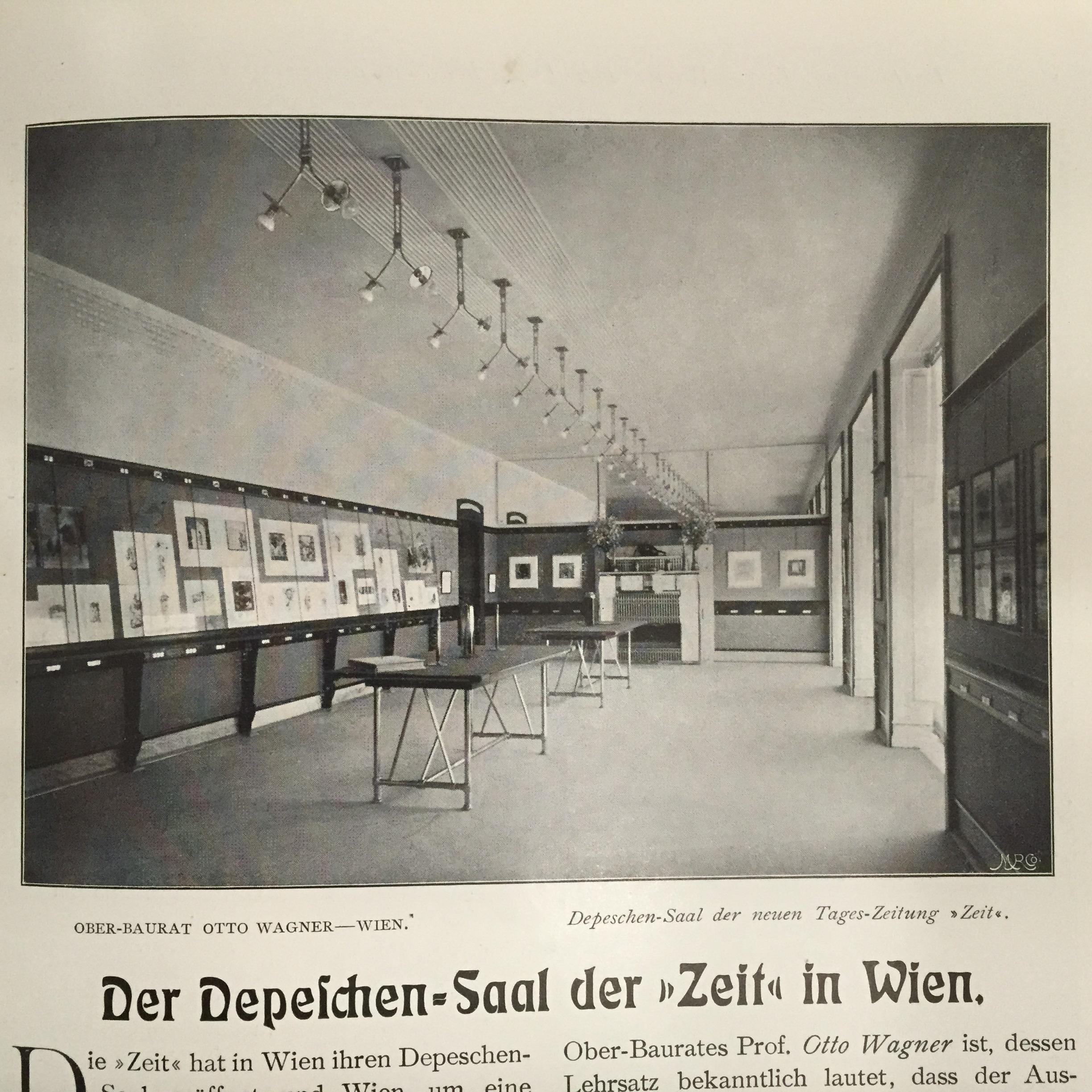 Lampe Otto Wagner « Die Zeit », réédition Neuf - En vente à Vienna, AT
