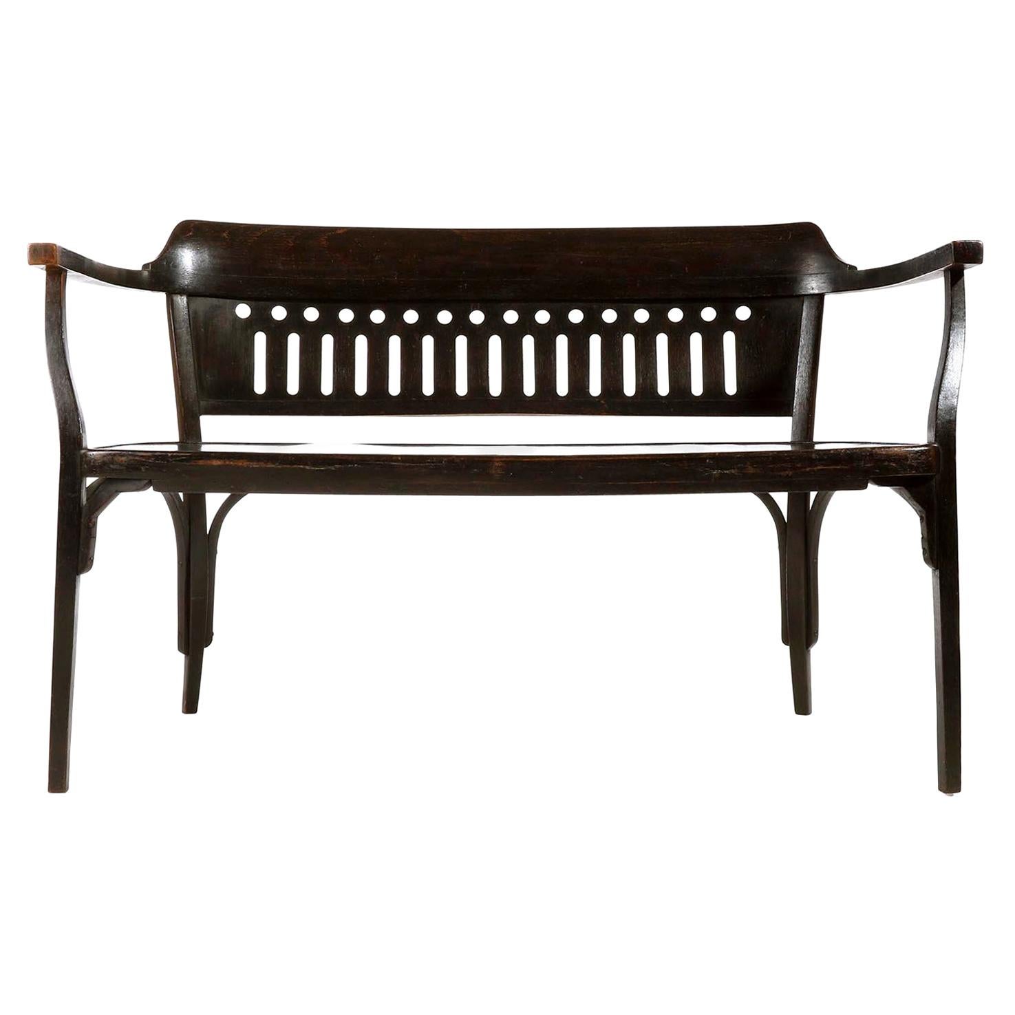 Otto Wagner Settee Bench Bentwood, Thonet, Austria, Vienna Secession, circa 1905