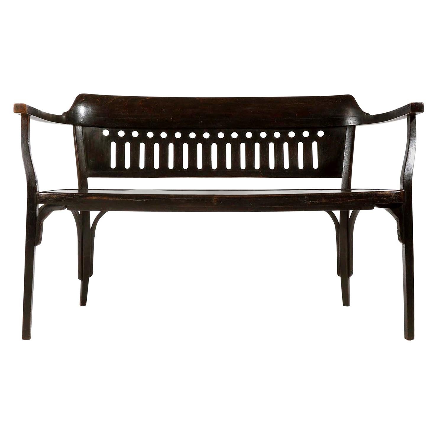 Otto Wagner Settee Bench Bentwood, Thonet, Austria, Vienna Secession, circa 1905