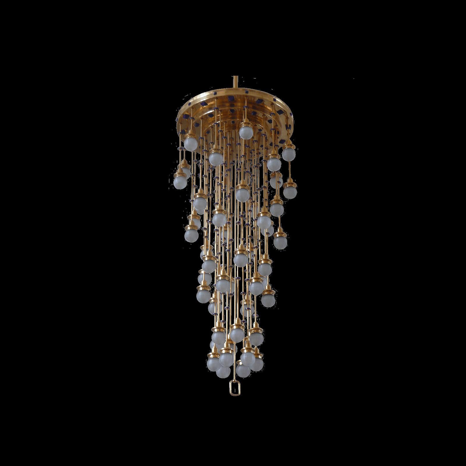 Hand-Crafted Otto Wagner&Koloman Moser Chandelier 