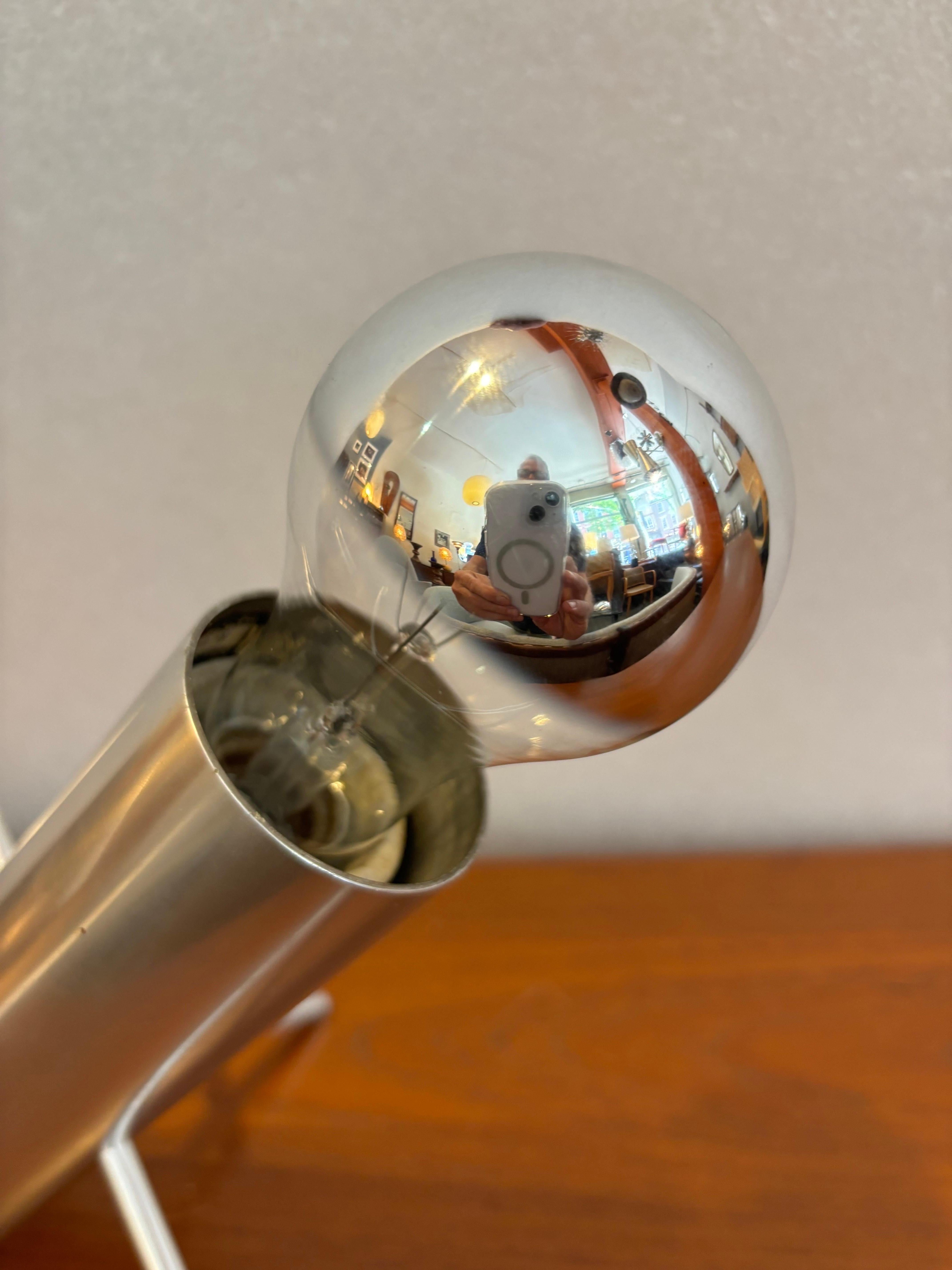 Aluminum Otto Wasch for Raak Cricket Lamps, sold as a pair For Sale