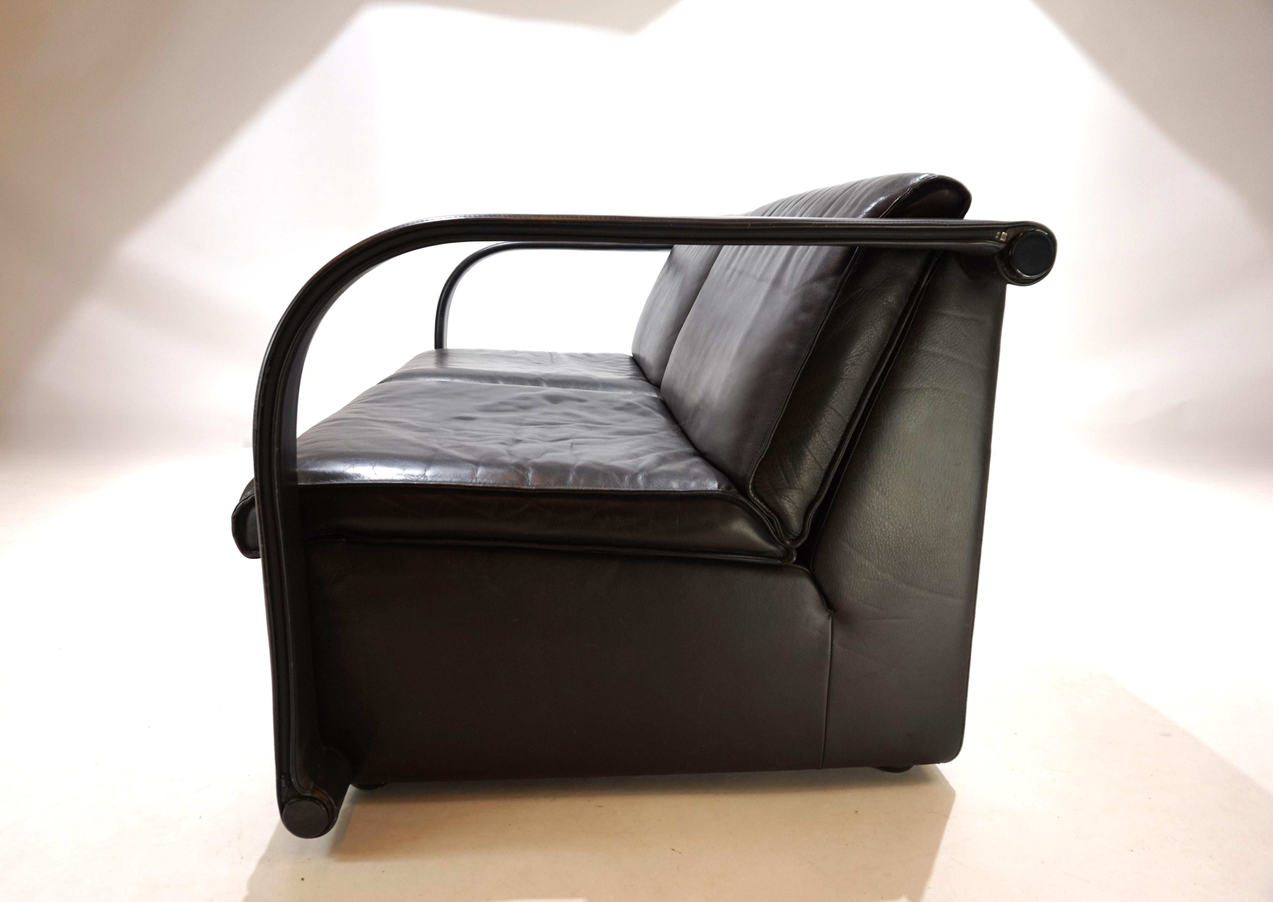 Divano in pelle a 2 posti Otto Zapf Arcona per Art Collection'S, 1980 in vendita 4