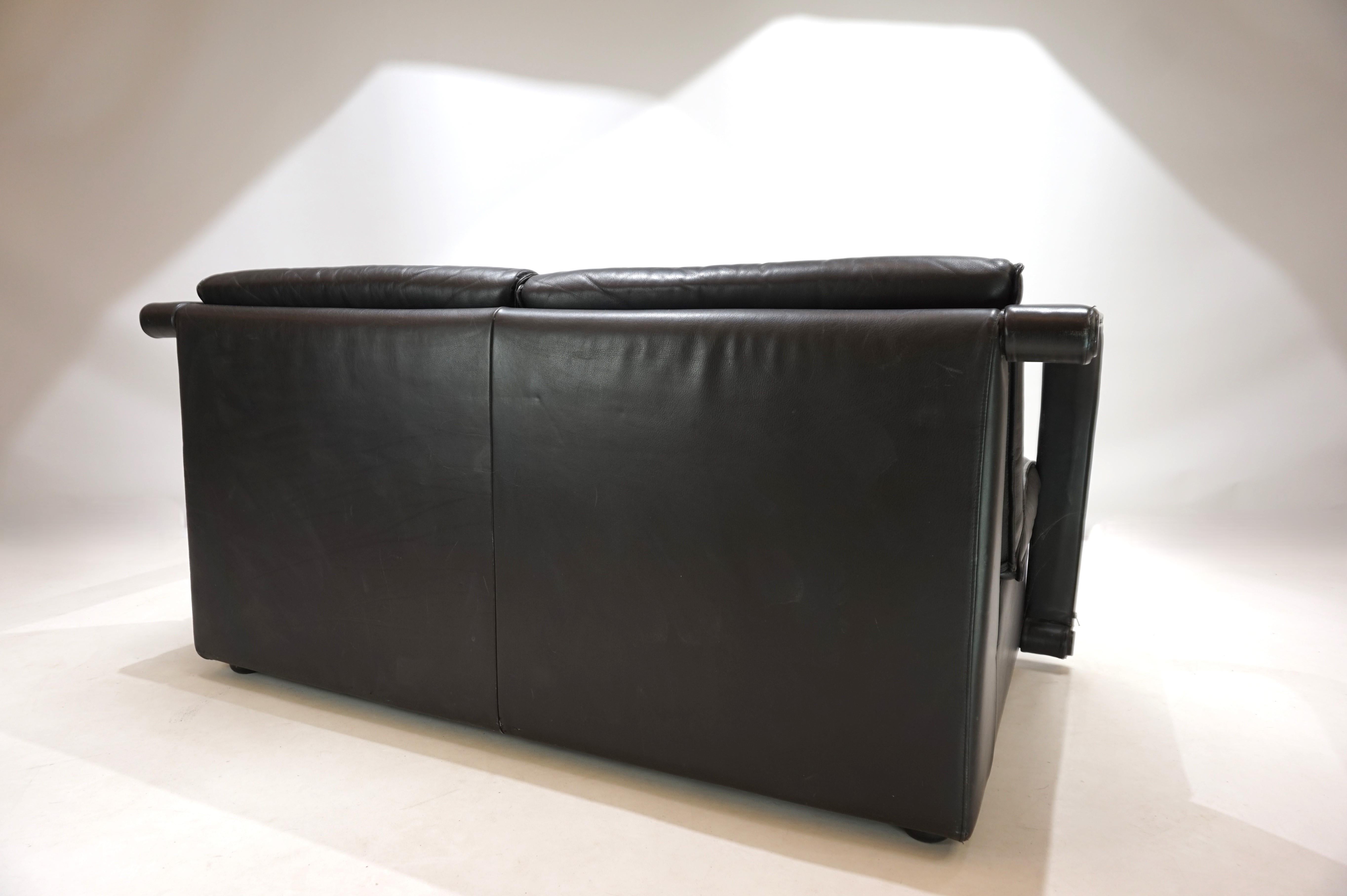 Divano in pelle a 2 posti Otto Zapf Arcona per Art Collection'S, 1980 in vendita 8