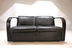 Otto Zapf Arcona Ledersofa mit 2 Sitzen aus der Kunstsammlung für Art Collection, 1980
