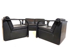 Otto Zapf Arcona Leather Living Room Set for Art Collection