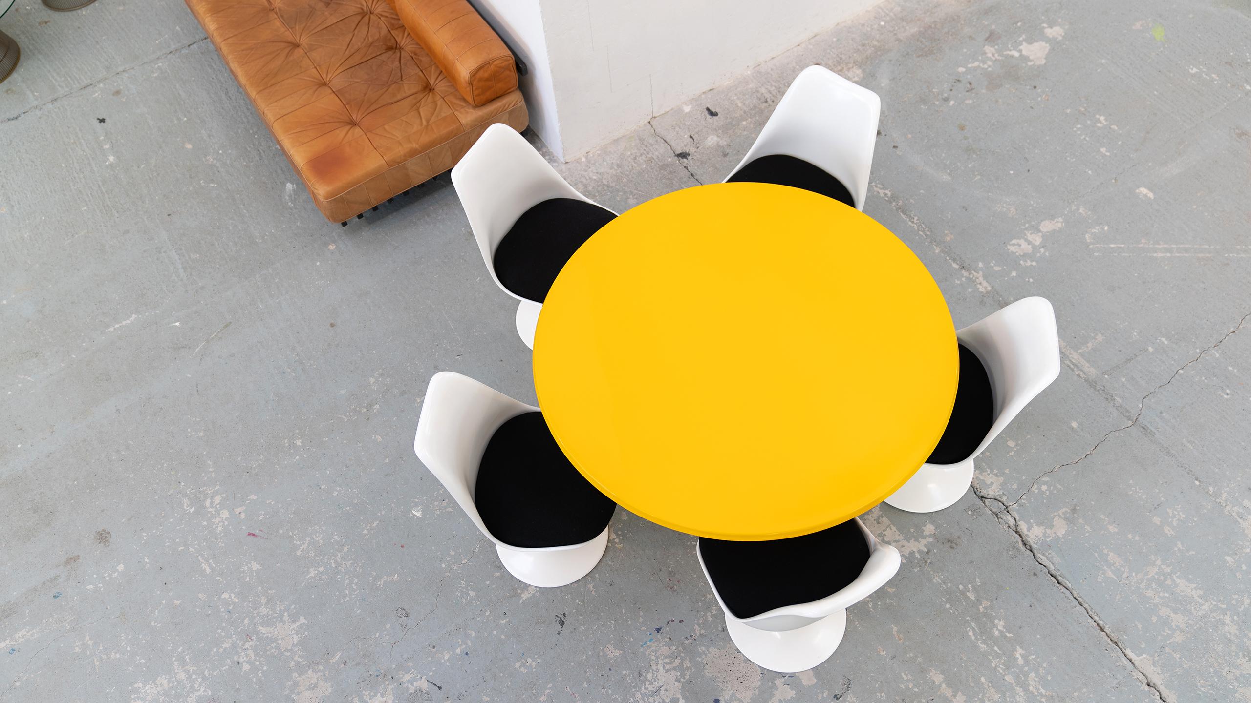 Hand-Crafted Otto Zapf Dining Table 1967 Zapfmöbel Germany Yolk Yellow Mid Century Modern For Sale