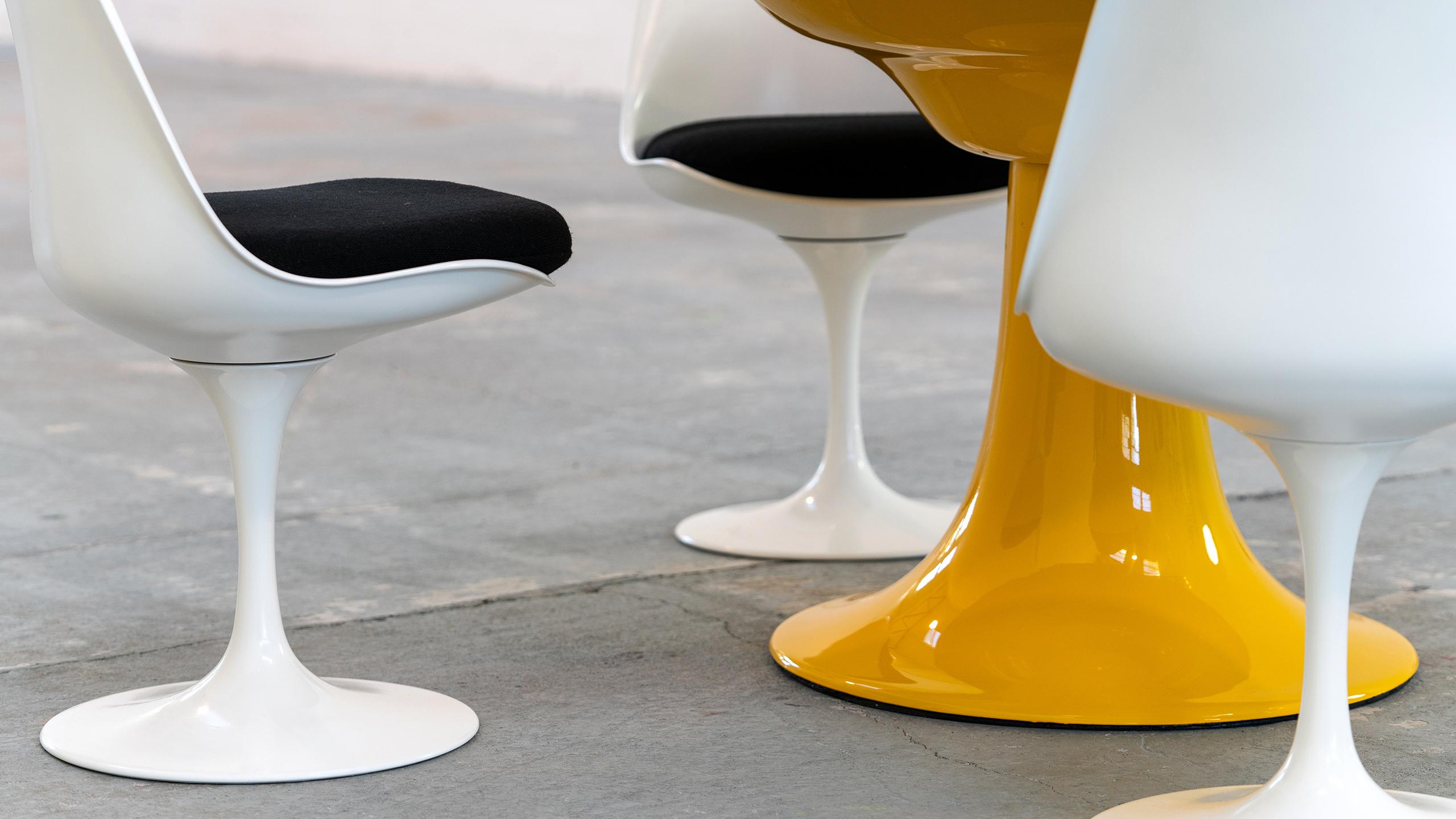 Mesa de comedor Otto Zapf 1967 by Zapfmöbel, Alemania en amarillo Mid Century Modern en venta 3