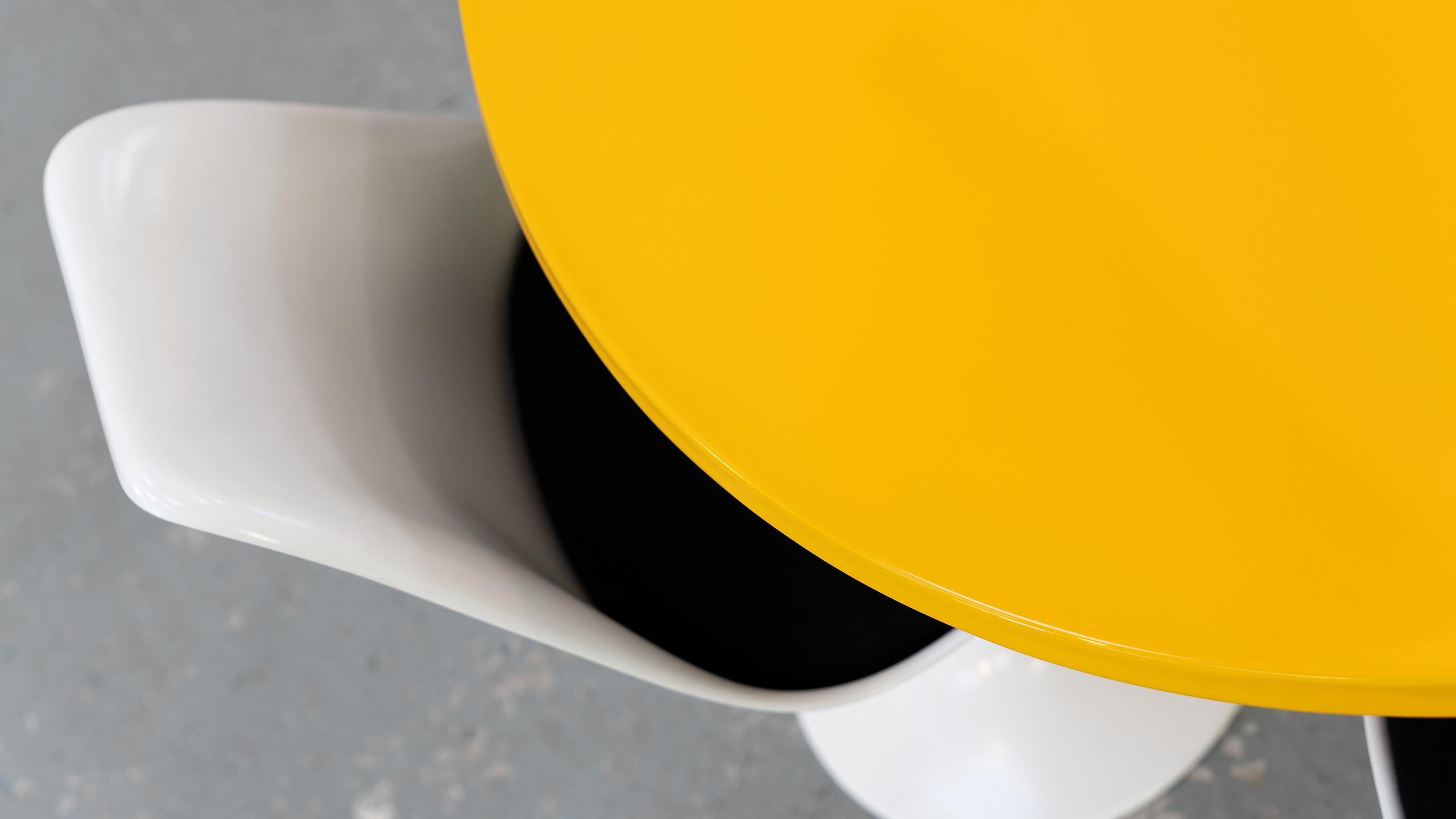 Mesa de comedor Otto Zapf 1967 by Zapfmöbel, Alemania en amarillo Mid Century Modern en venta 7