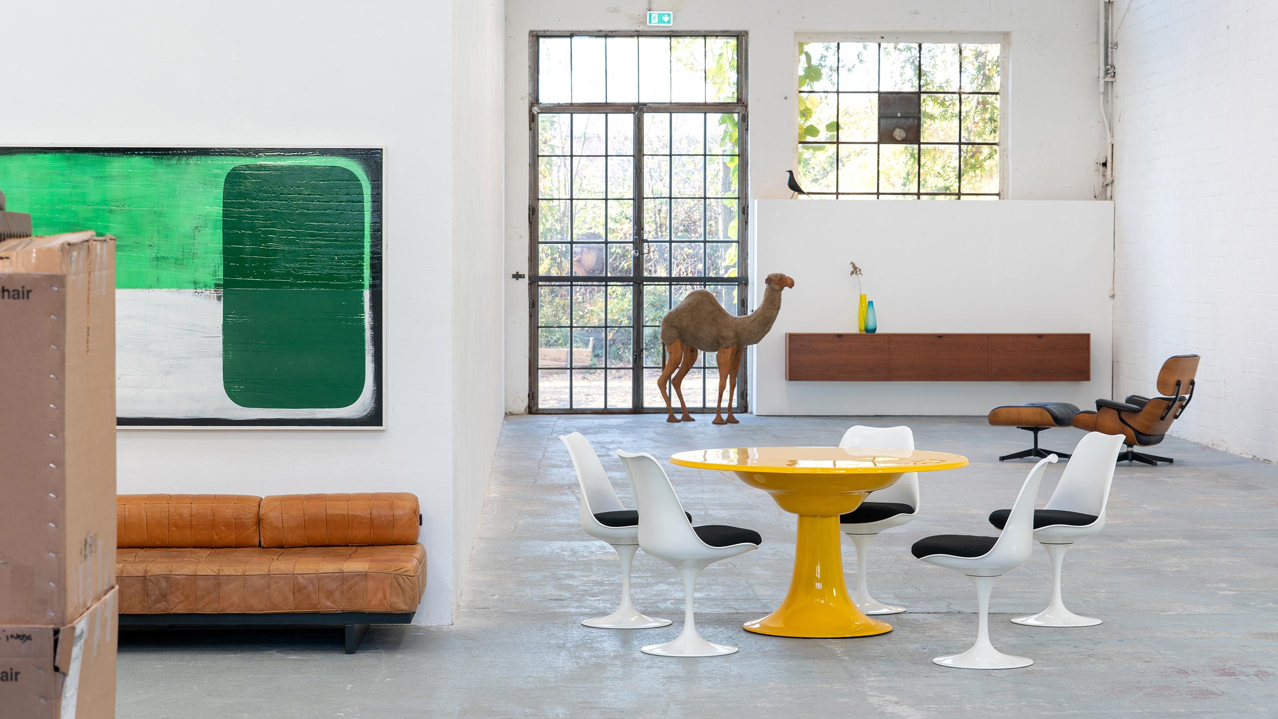 Mesa de comedor Otto Zapf 1967 by Zapfmöbel, Alemania en amarillo Mid Century Modern en venta 10