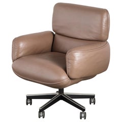 Otto Zapf for Knoll International Leather Desk Chair, c. 1985, Signed