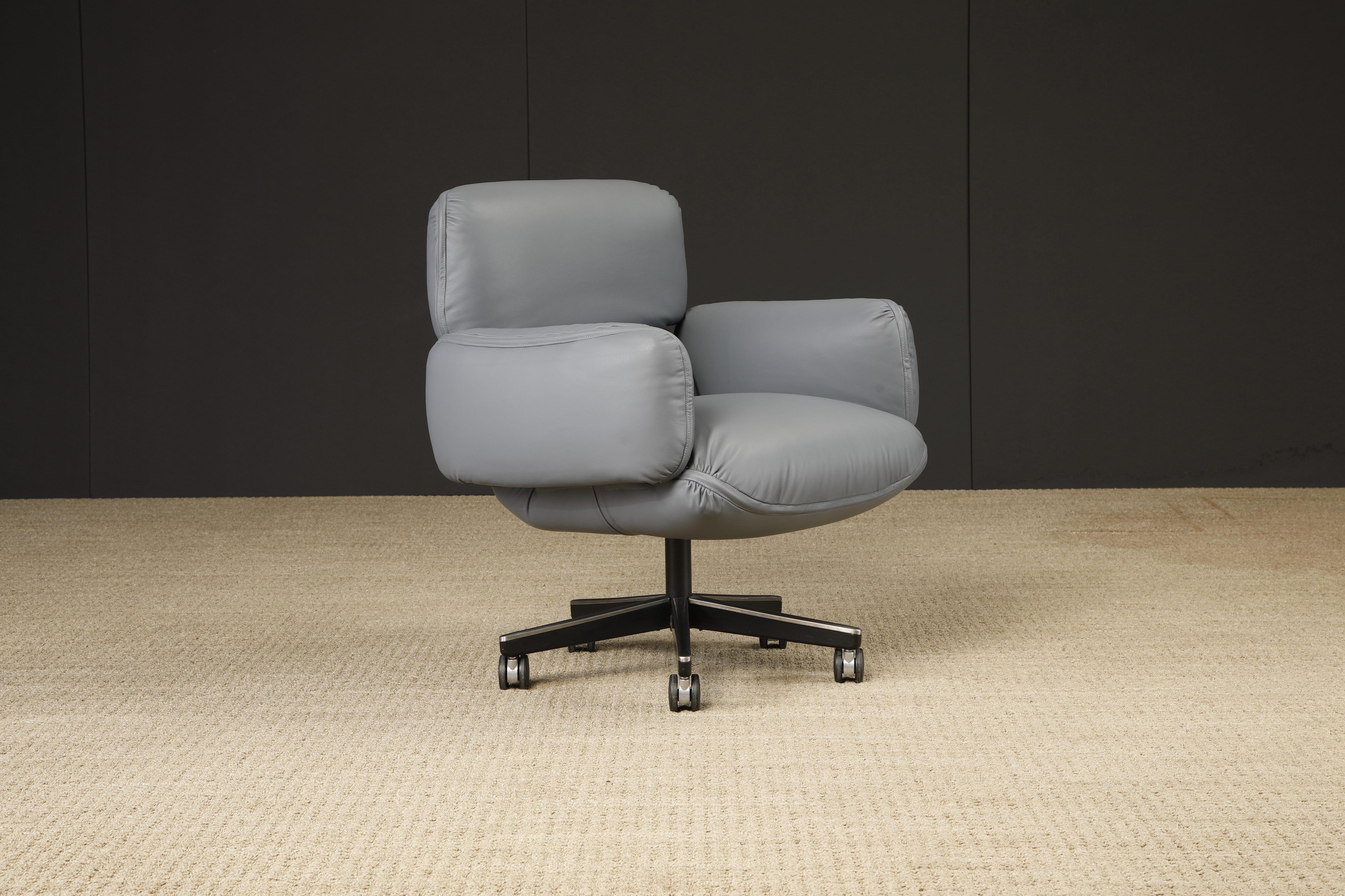 Otto Zapf für Knoll International Leder- Chefsessel, ca. 1985, neu gepolstert im Angebot 9
