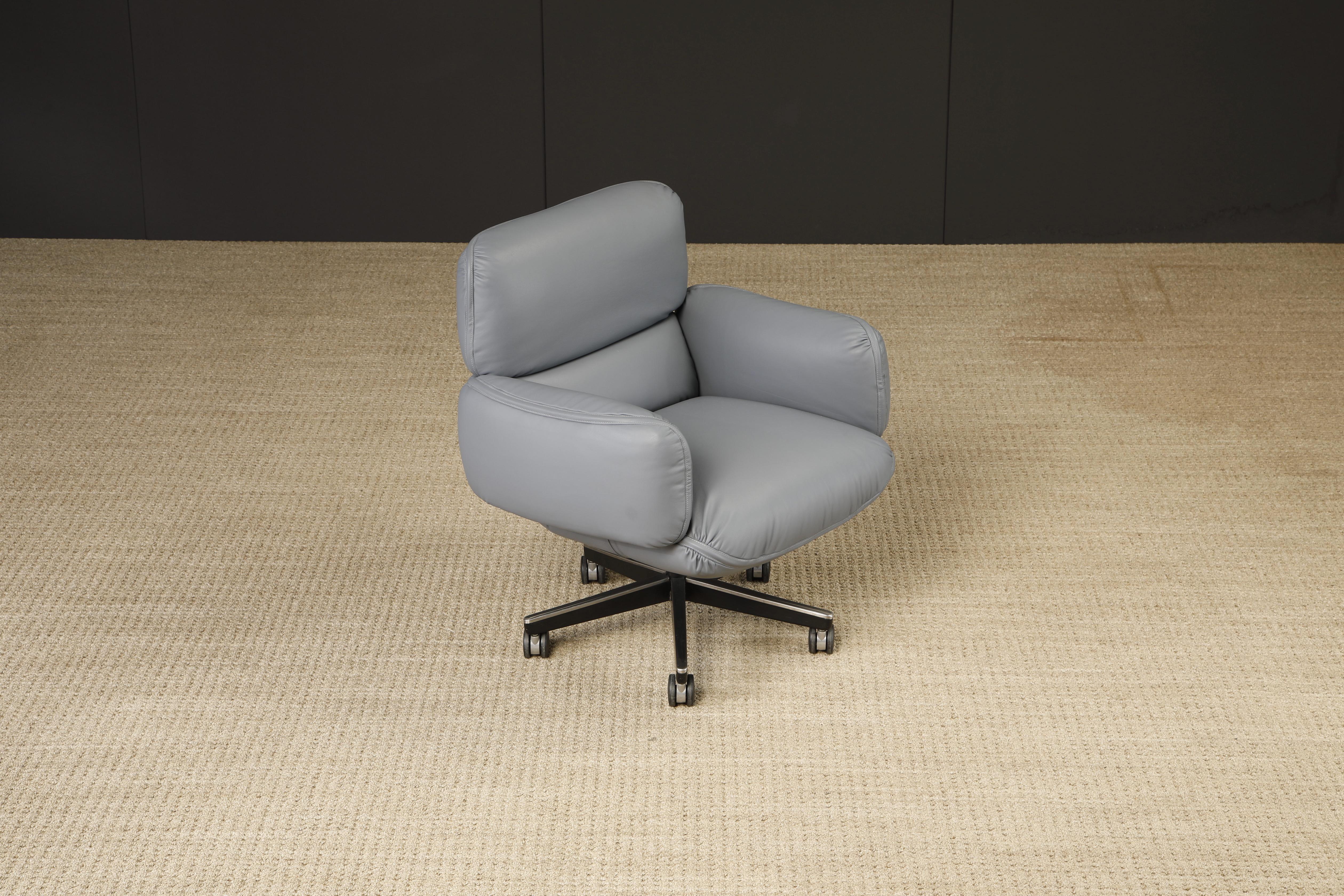 Otto Zapf für Knoll International Leder- Chefsessel, ca. 1985, neu gepolstert im Angebot 10