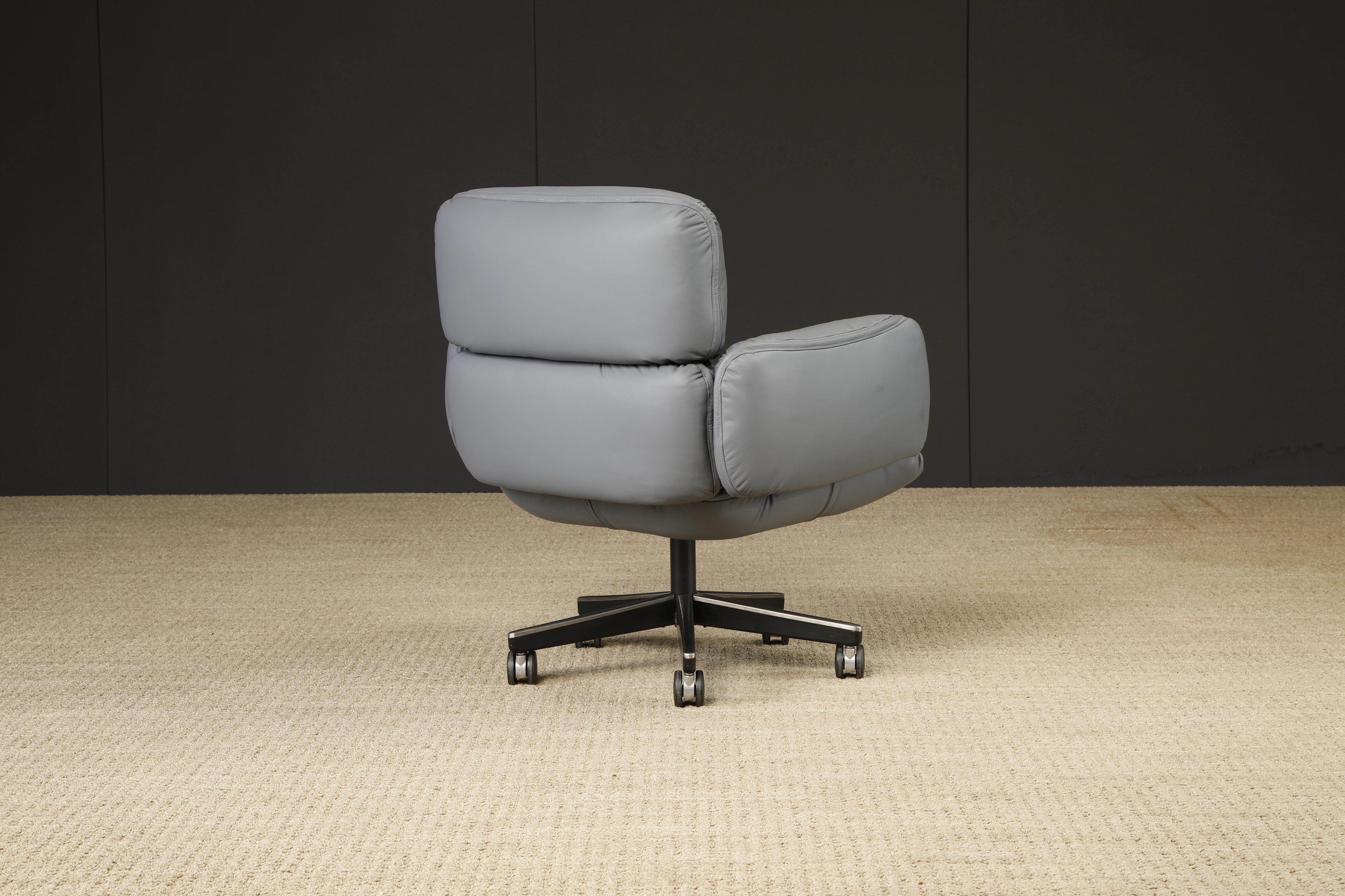 Otto Zapf für Knoll International Leder- Chefsessel, ca. 1985, neu gepolstert im Angebot 11