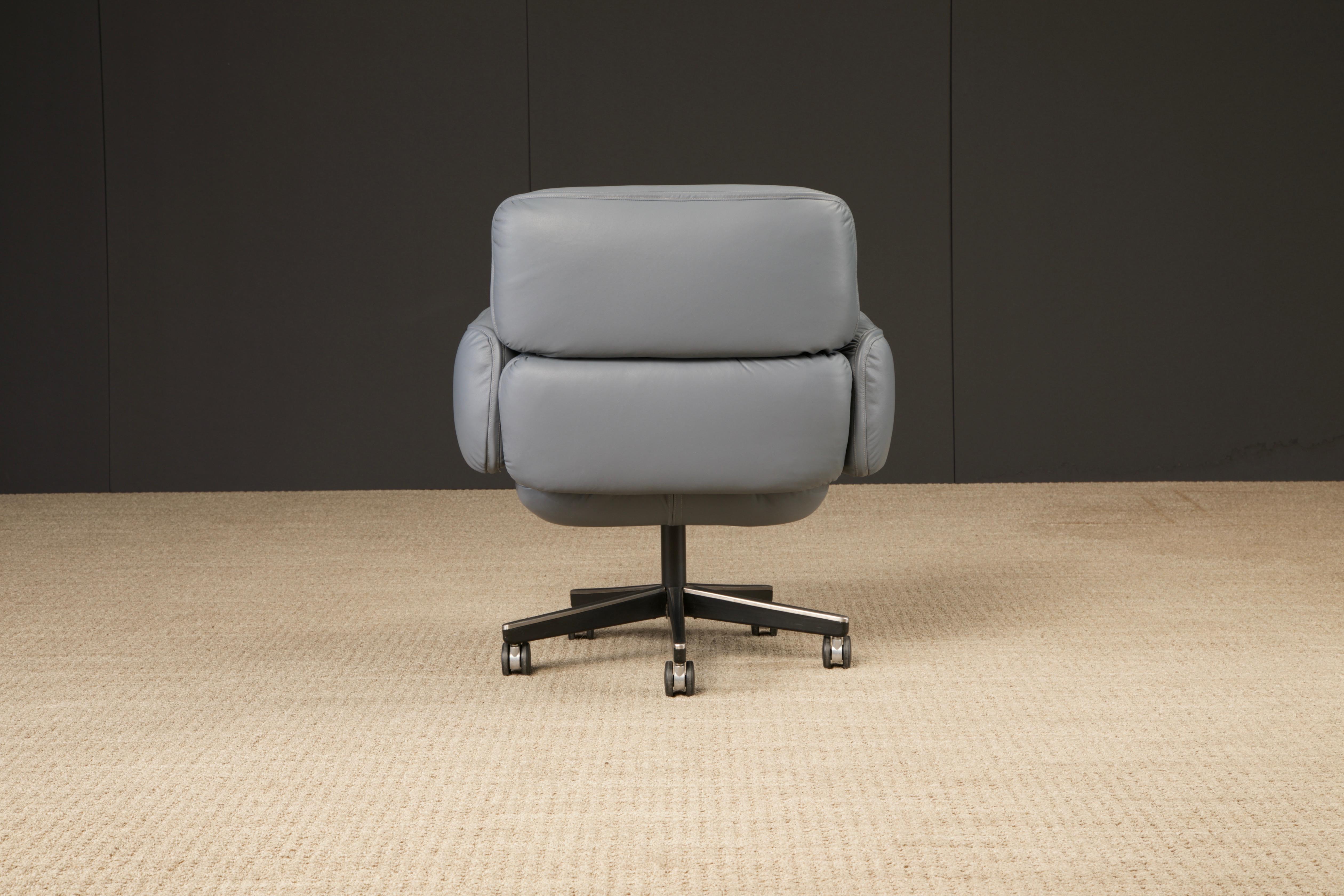 Otto Zapf für Knoll International Leder- Chefsessel, ca. 1985, neu gepolstert im Angebot 12