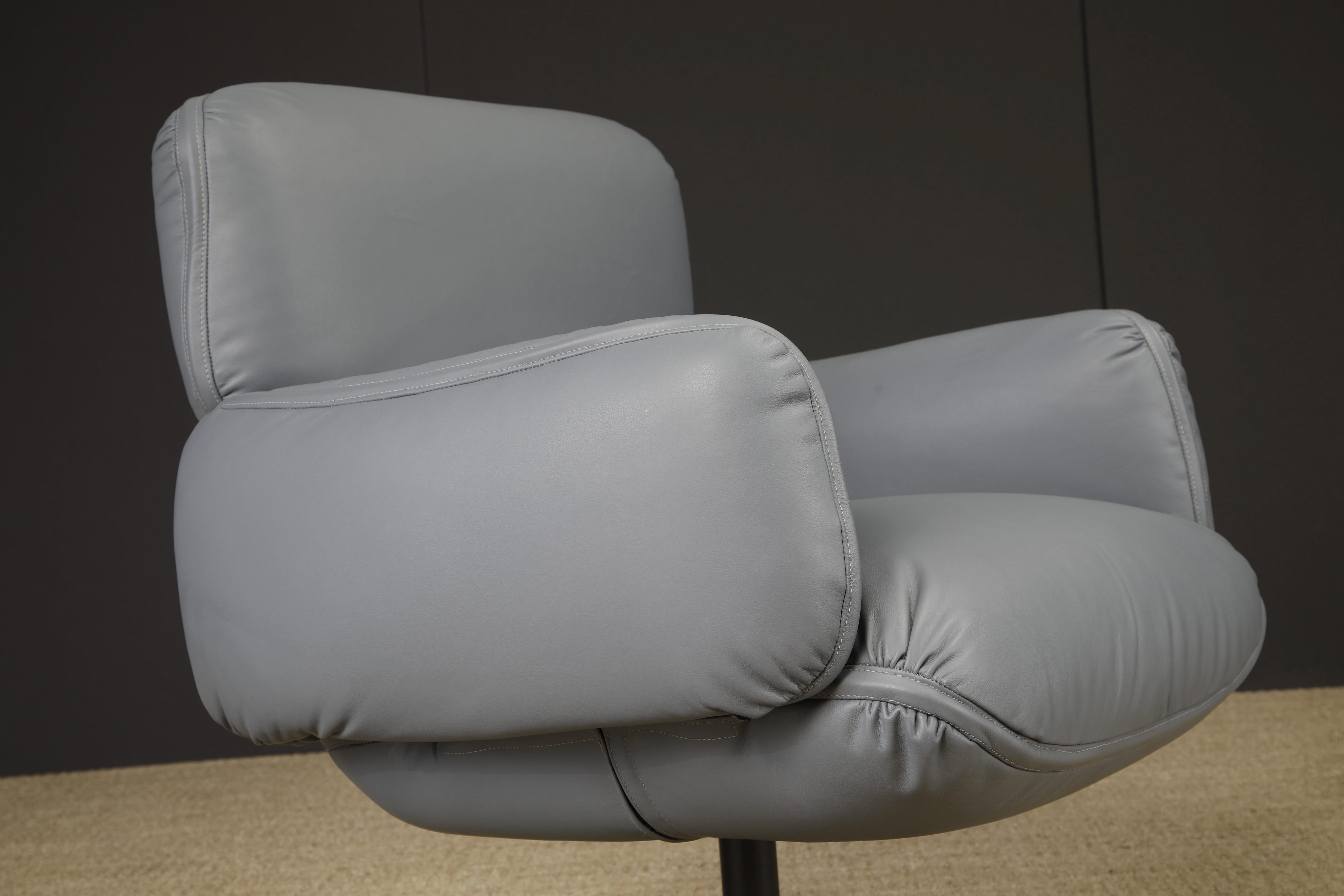 Otto Zapf für Knoll International Leder- Chefsessel, ca. 1985, neu gepolstert im Angebot 13