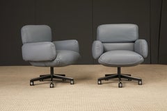 Otto Zapf para Knoll International Sillas ejecutivas de cuero, c. 1985, Retapizado