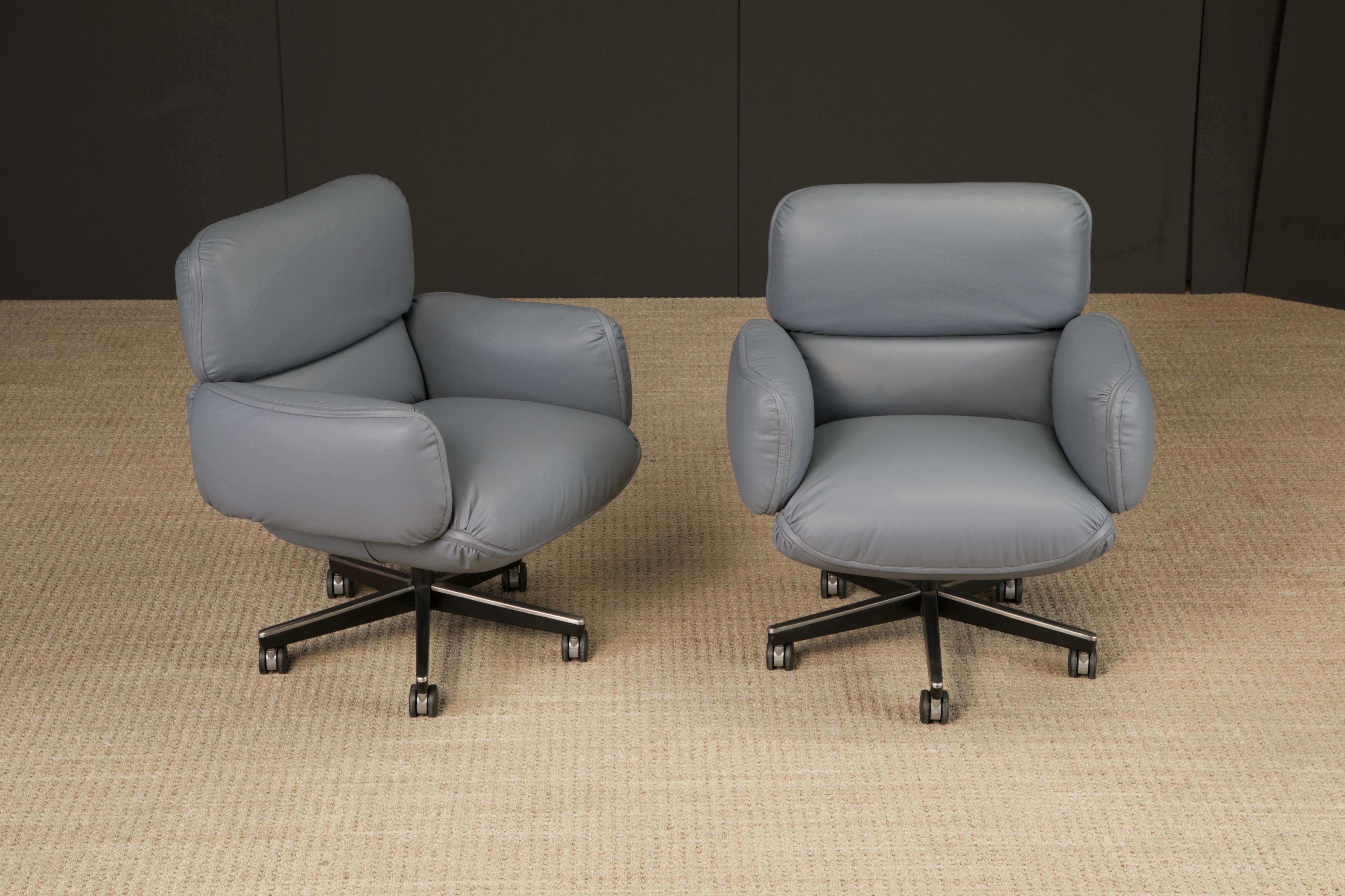 Otto Zapf für Knoll International Leder- Chefsessel, ca. 1985, neu gepolstert (Moderne) im Angebot